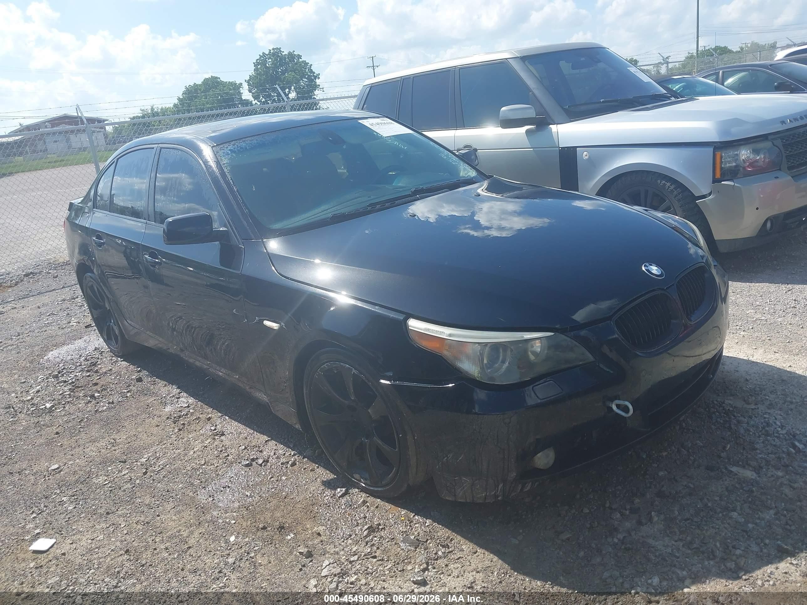 2007 Bmw 550i   Black vin: WBANB53587CP05977