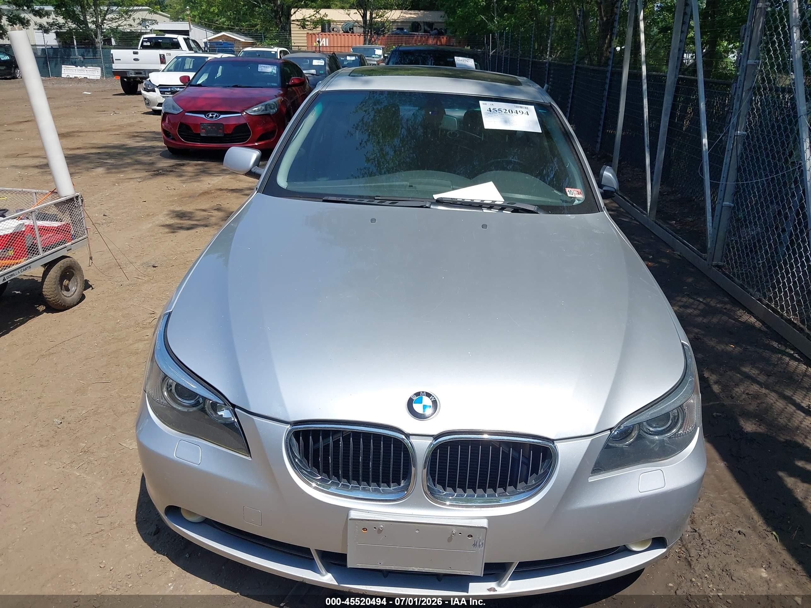 2006 Bmw 525i   Silver vin: WBANE53546CK79839