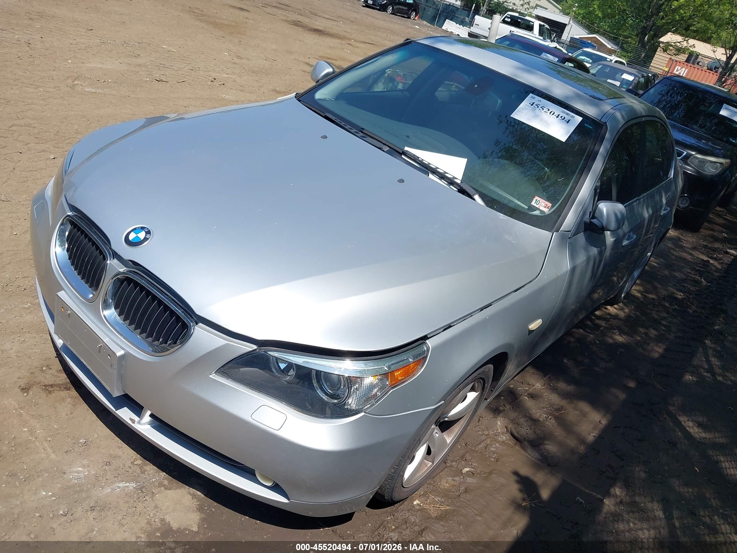 2006 Bmw 525i   Silver vin: WBANE53546CK79839