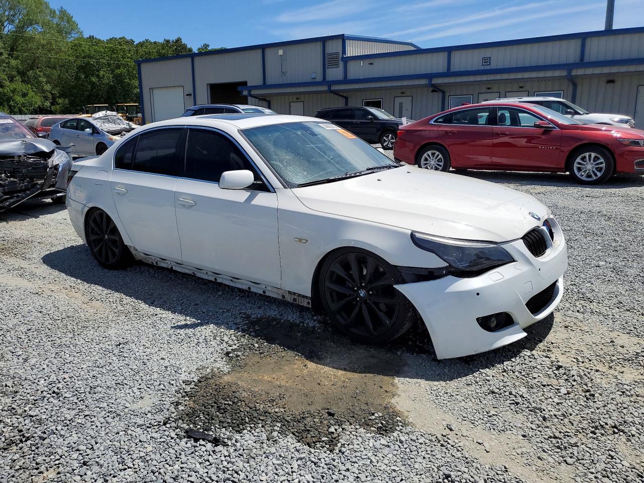 2007 Bmw 525 I White vin: WBANE53547CW64044
