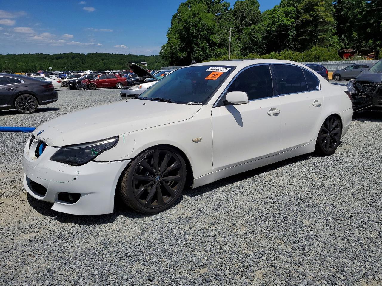 2007 Bmw 525 I White vin: WBANE53547CW64044