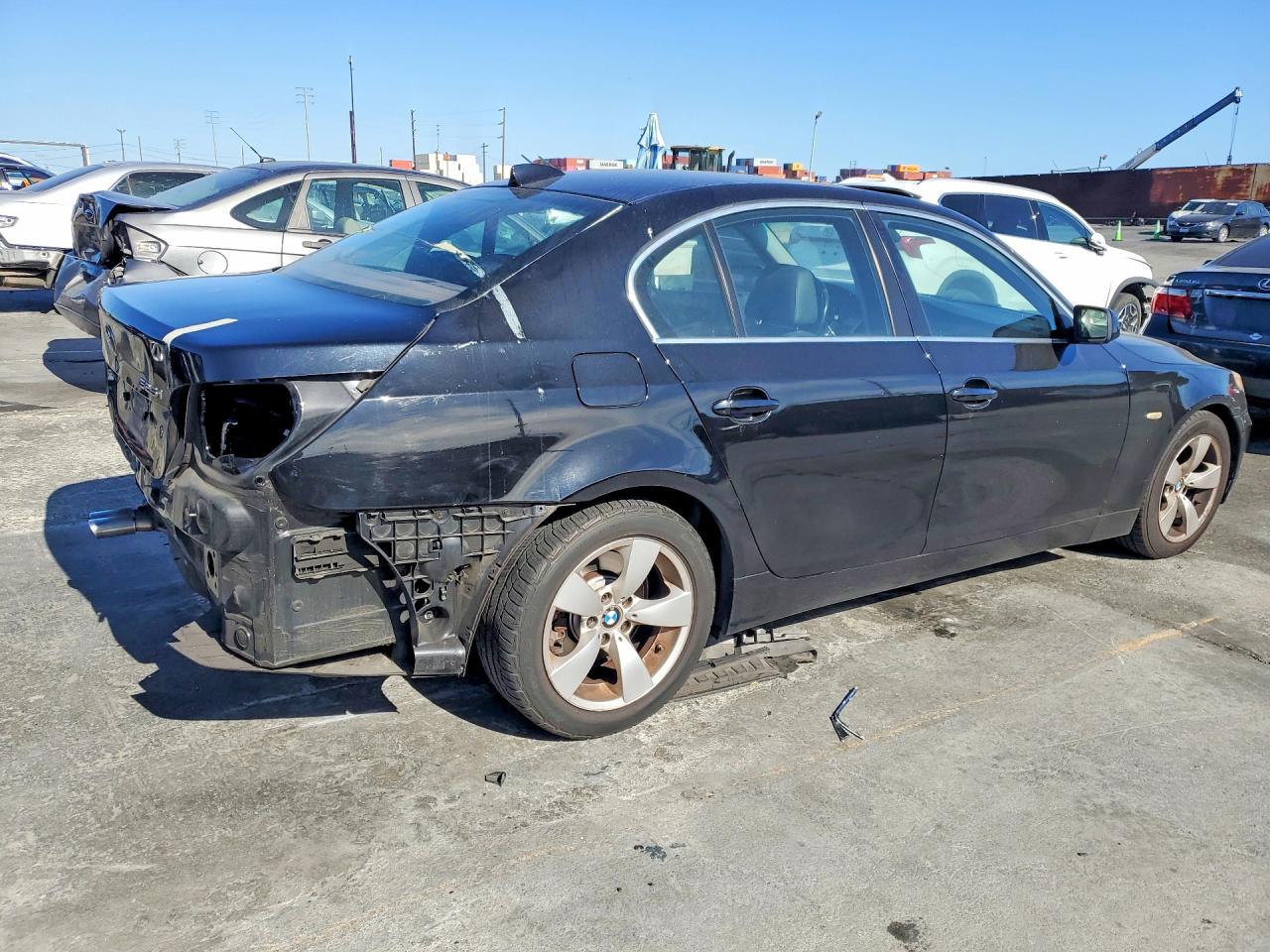 2007 Bmw 525 I Черный vin: WBANE53557CW63694