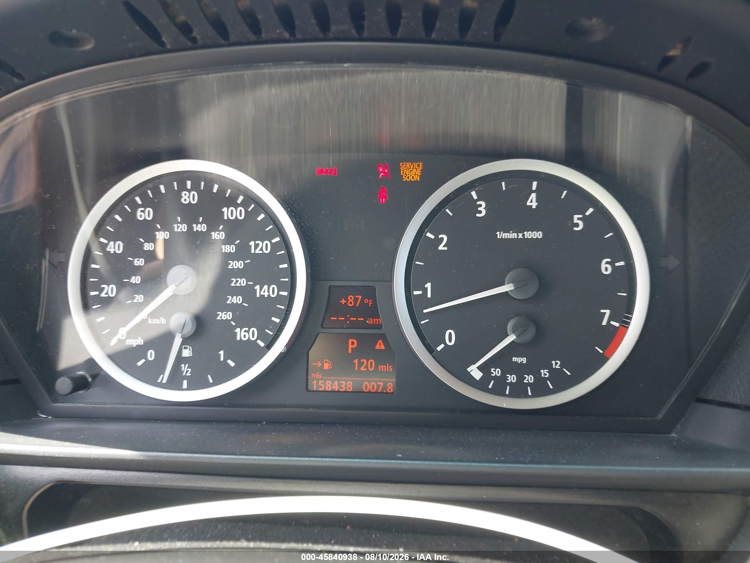 2007 Bmw 525i   White vin: WBANE53557CY07762