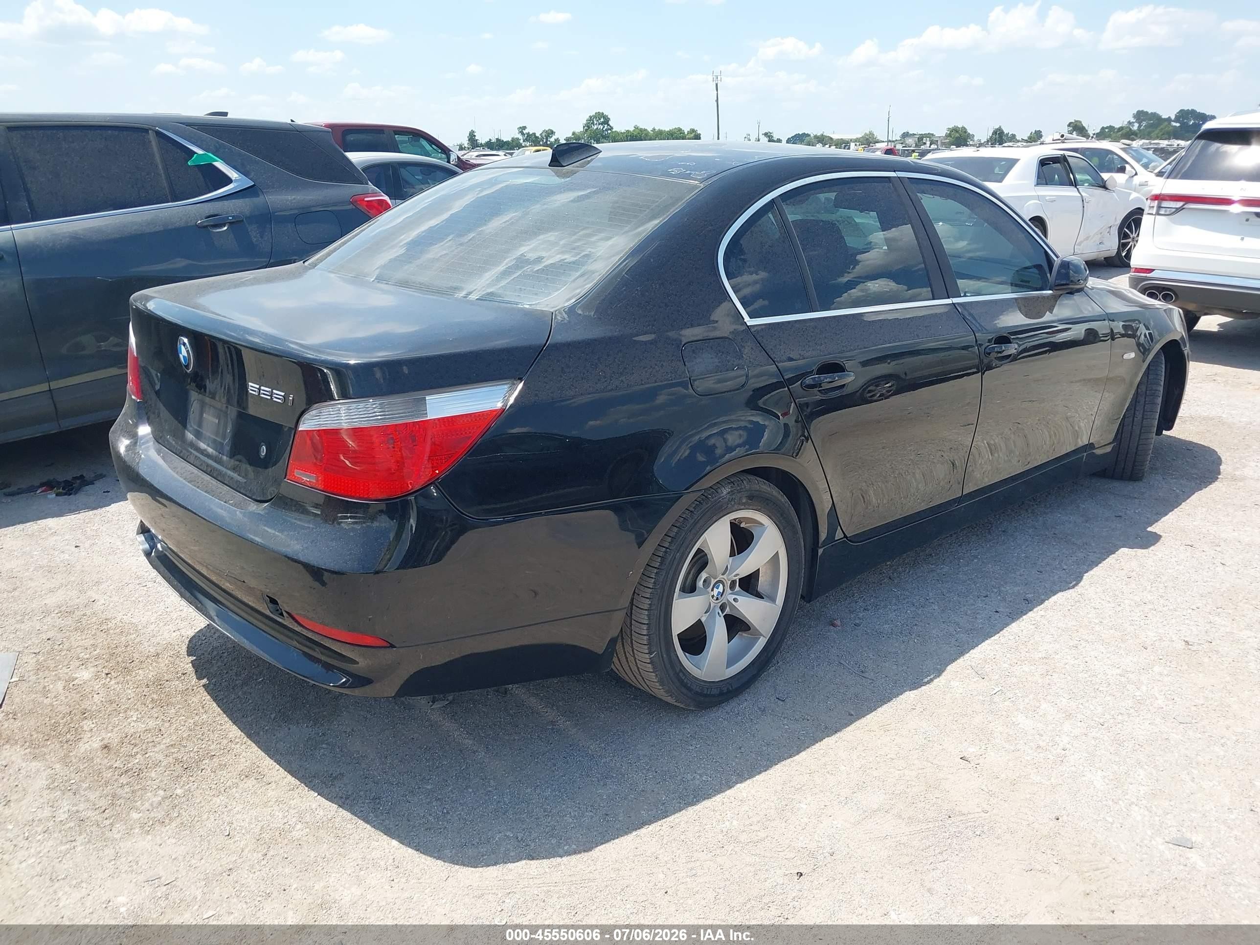 2007 Bmw 525i   Black vin: WBANE53577CW65916