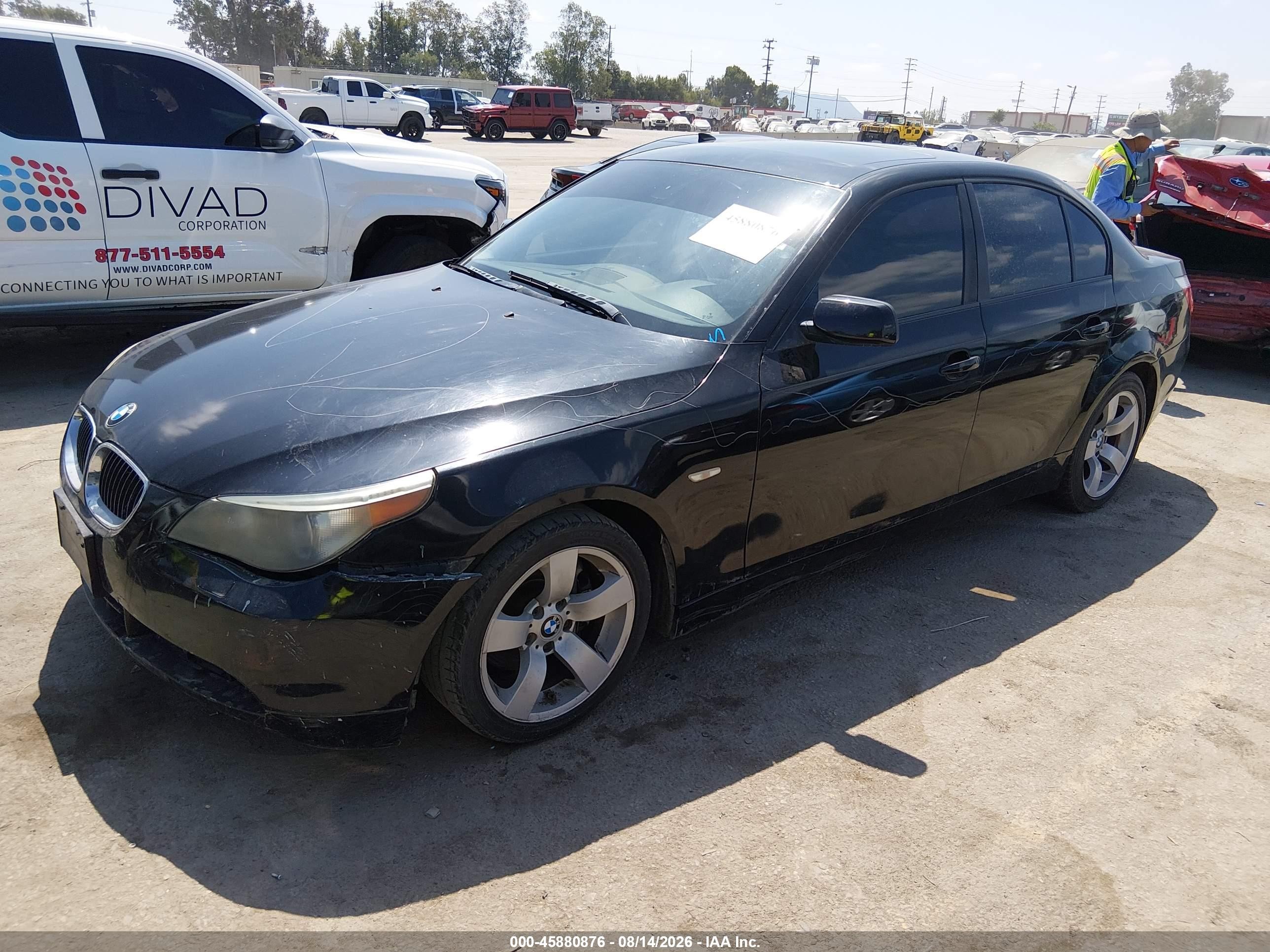 2007 Bmw 525i   Black vin: WBANE535X7CW63707