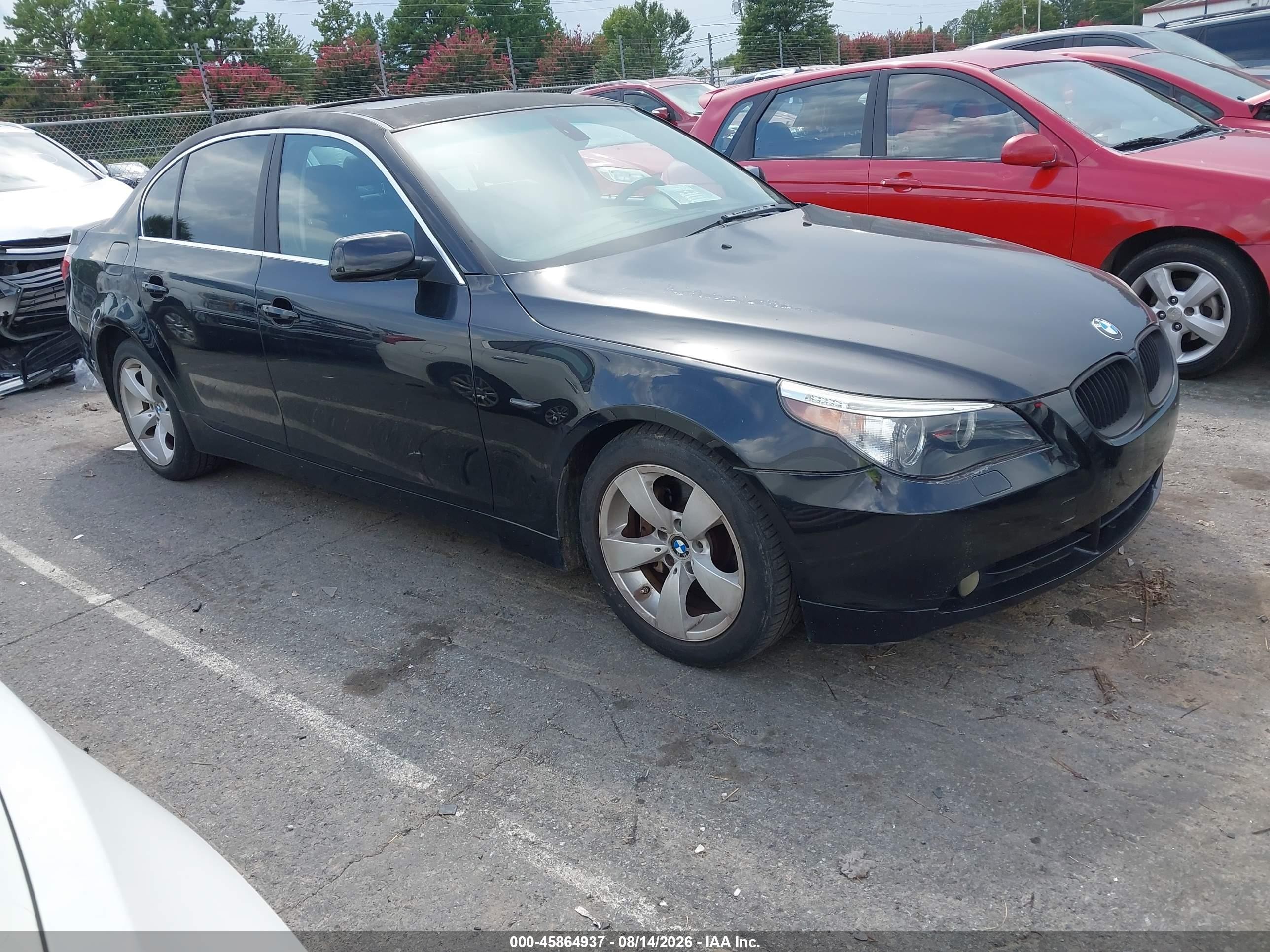 2007 Bmw 530i   Black vin: WBANE73507CM50616