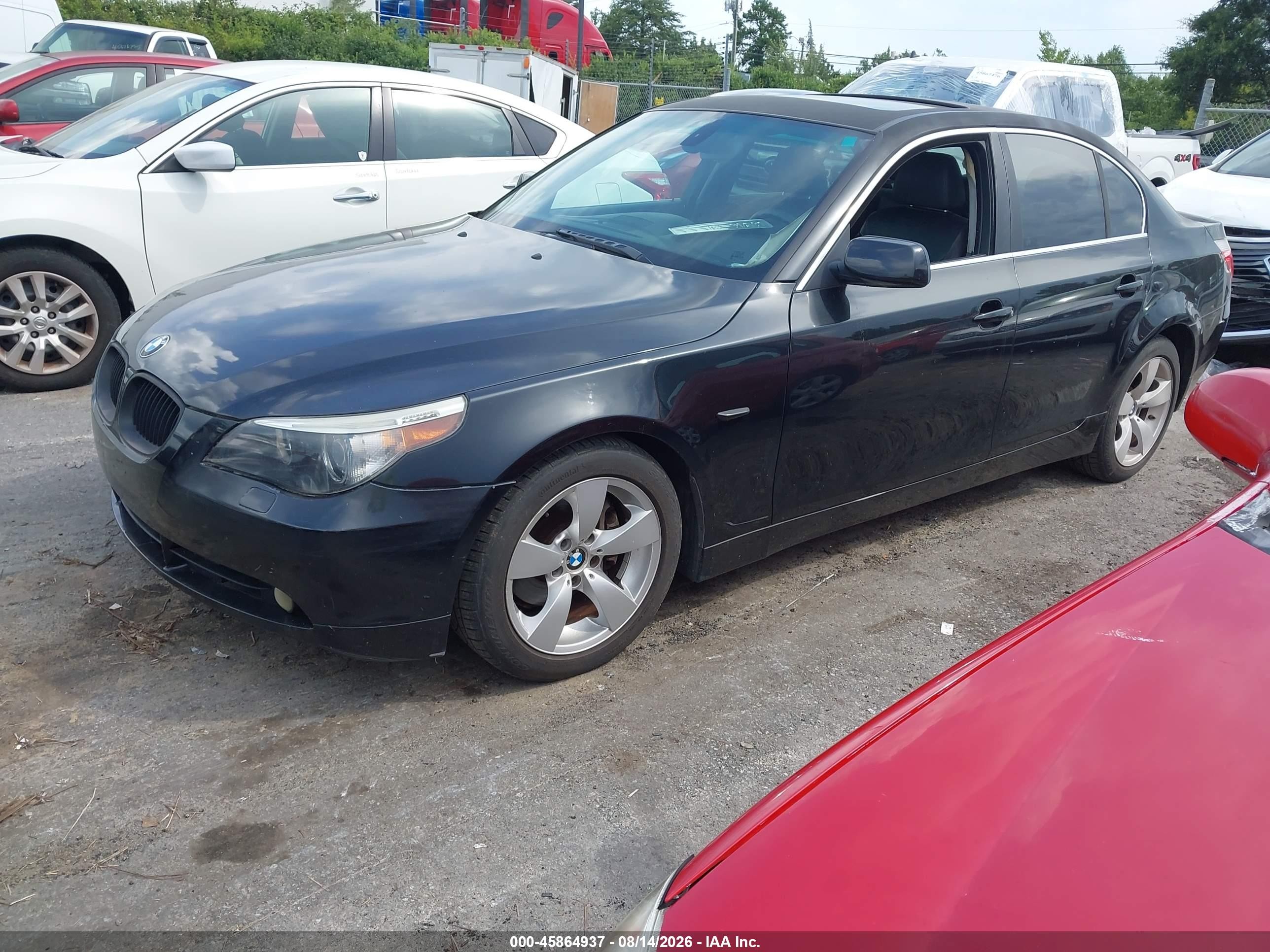 2007 Bmw 530i   Черный vin: WBANE73507CM50616