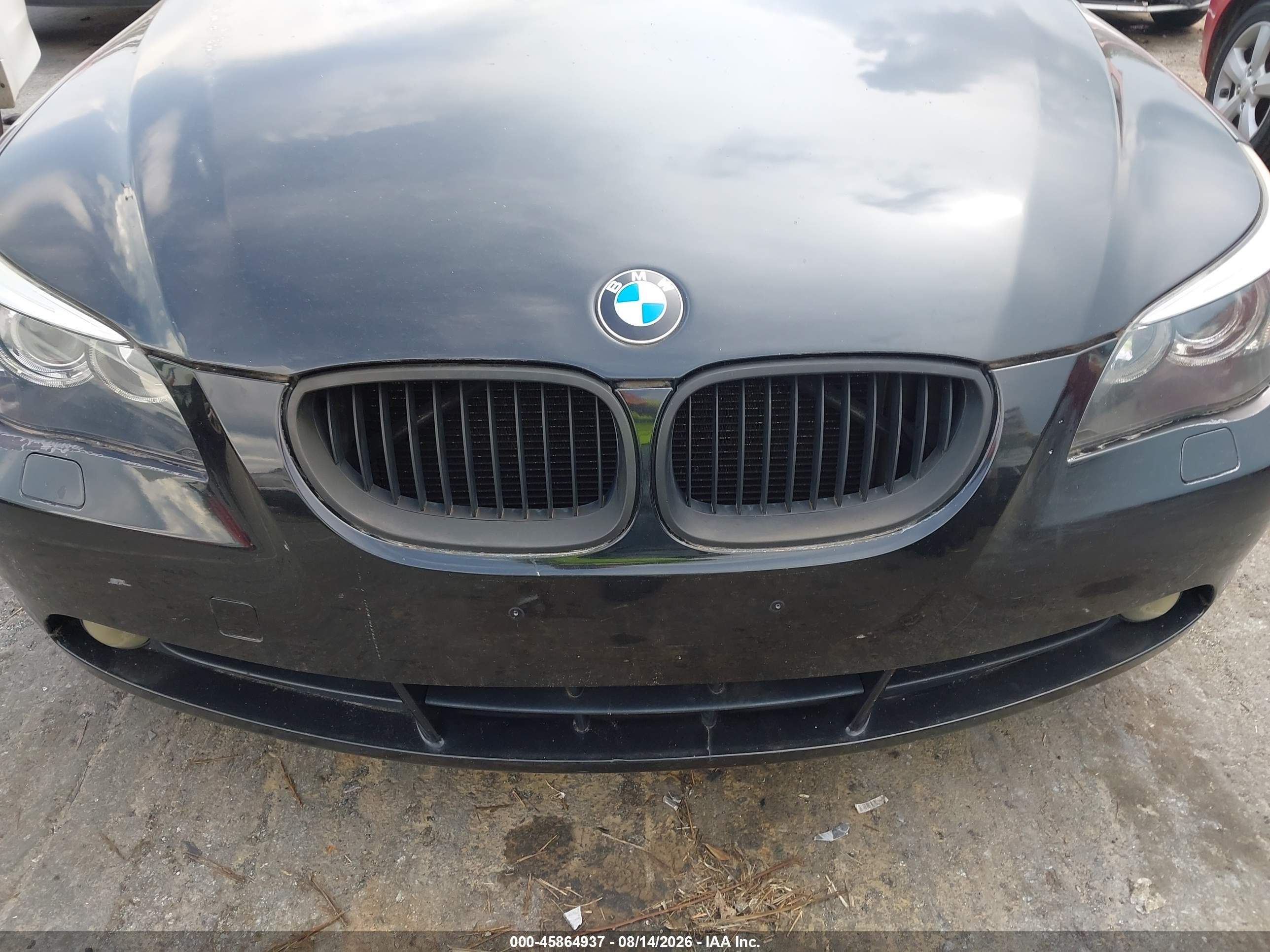 2007 Bmw 530i   Черный vin: WBANE73507CM50616