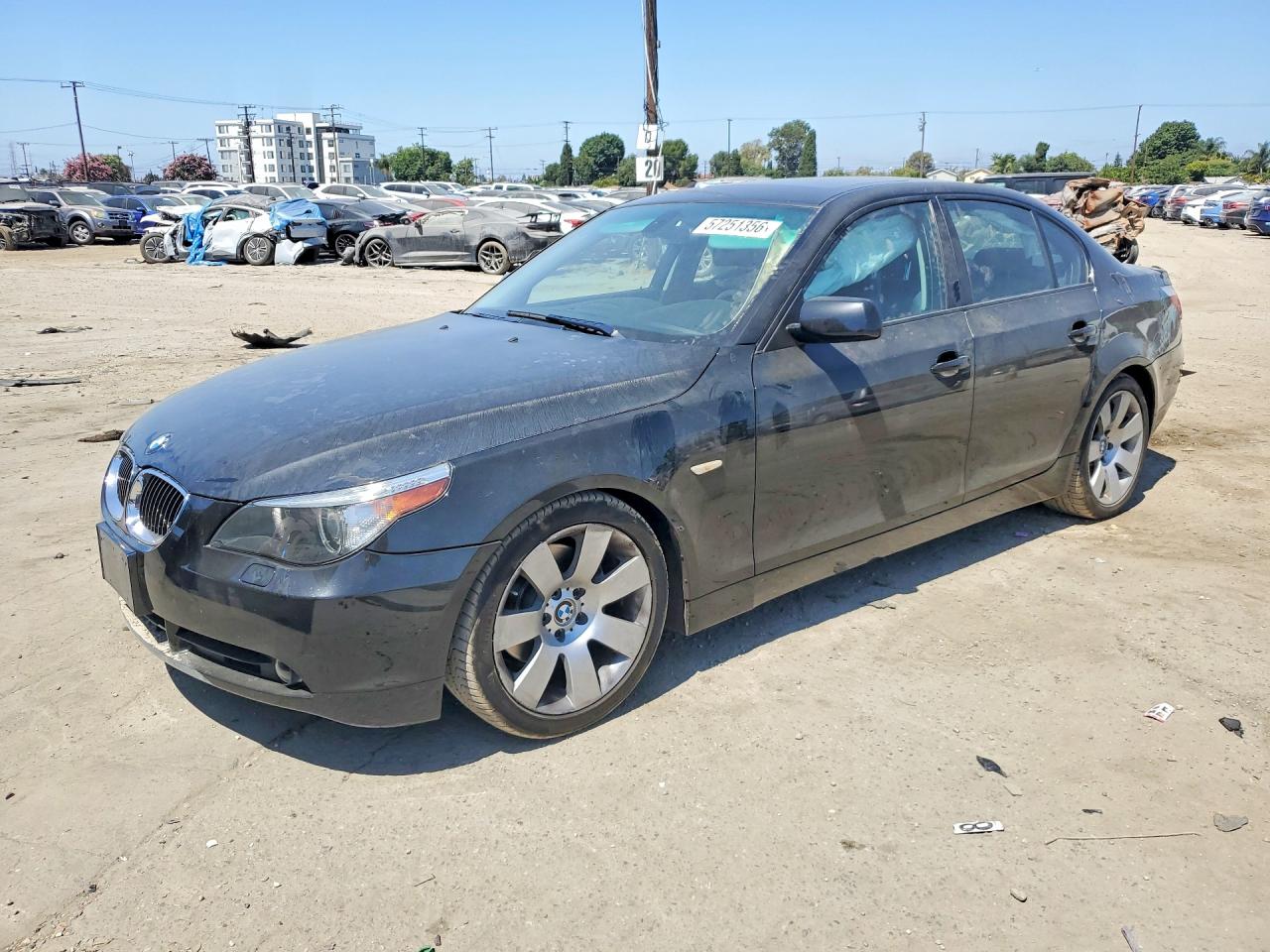 2007 Bmw 530 I Черный vin: WBANE73507CM53130