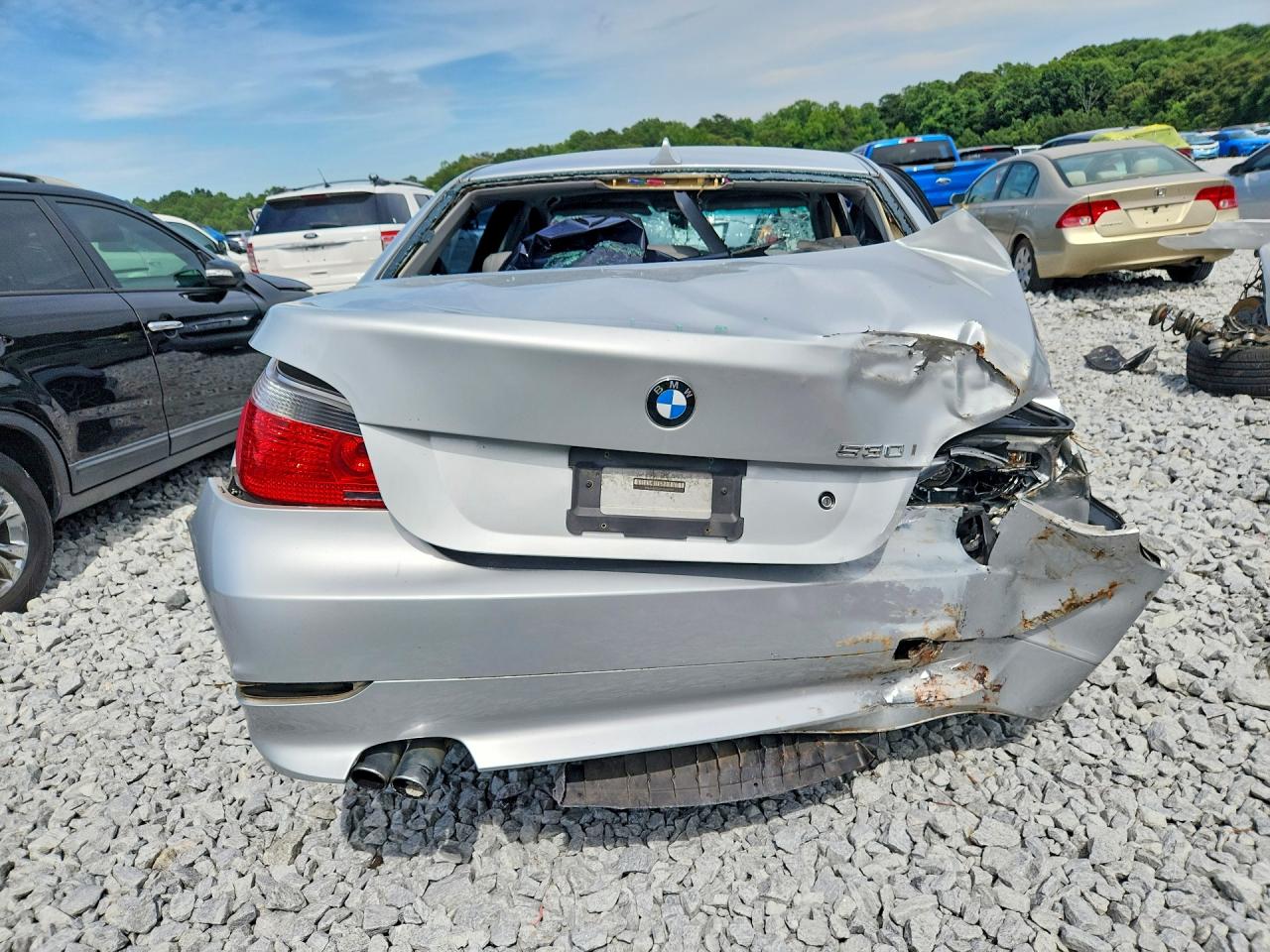 2007 Bmw 530 I Silver vin: WBANE73507CM55203