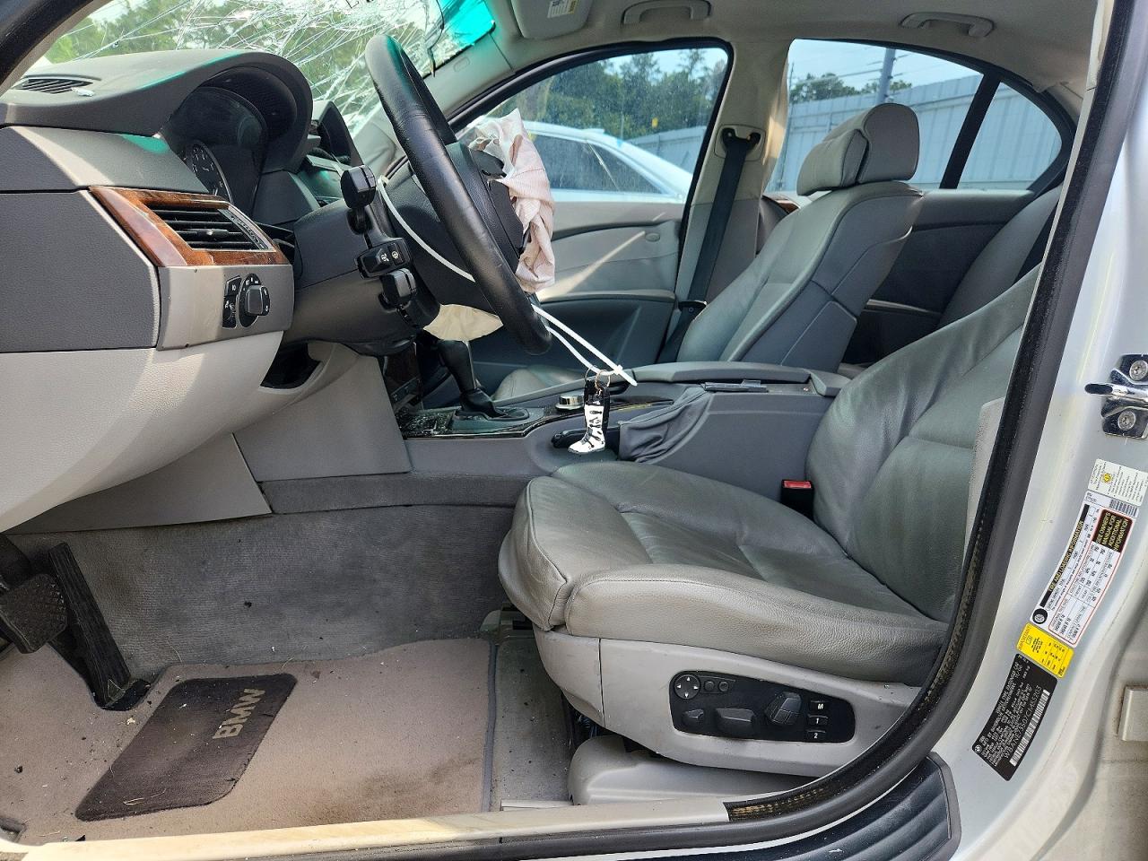 2007 Bmw 530 I Silver vin: WBANE73507CM55203