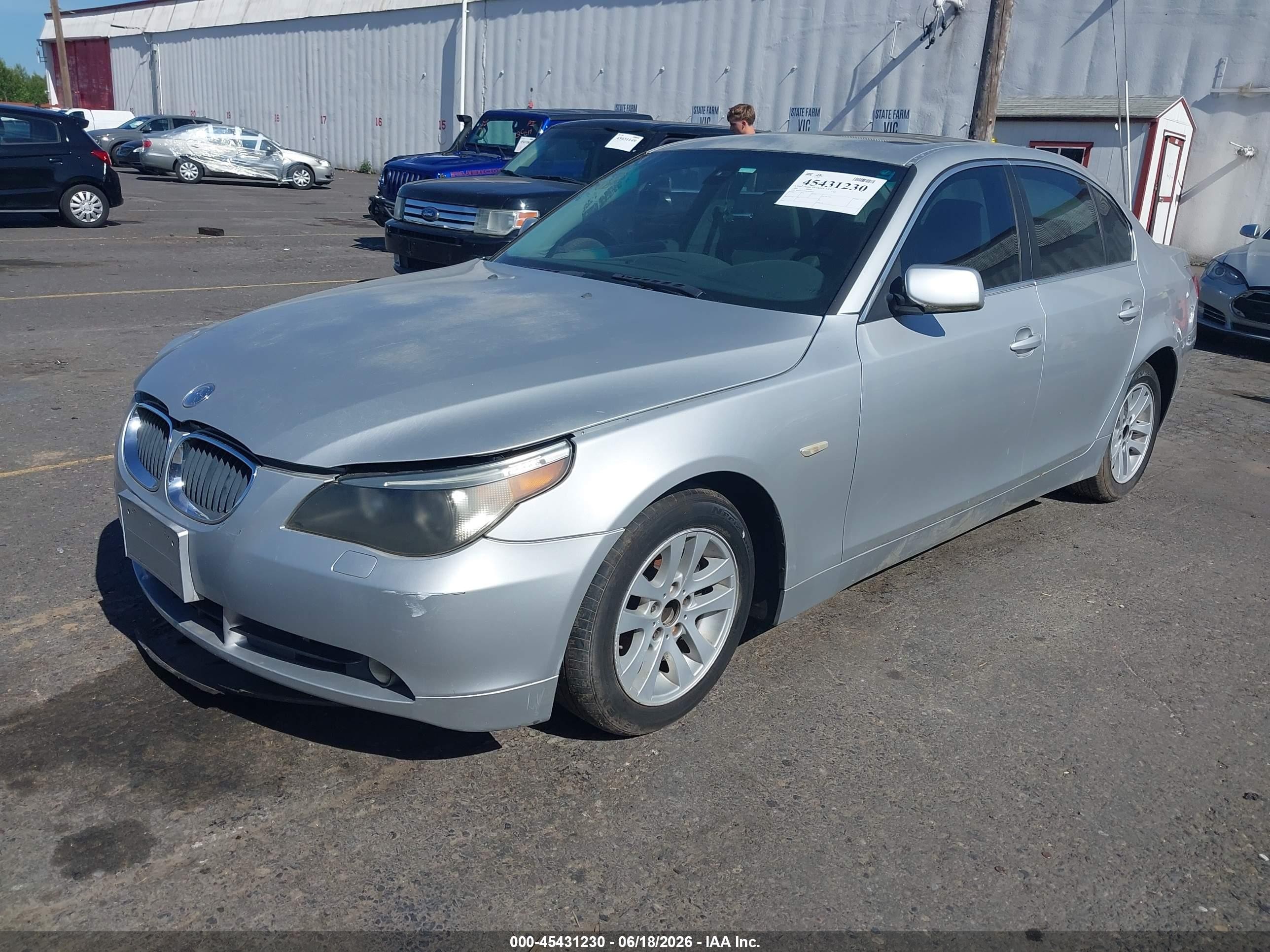 2006 Bmw 530i   Silver vin: WBANE73536CM34294