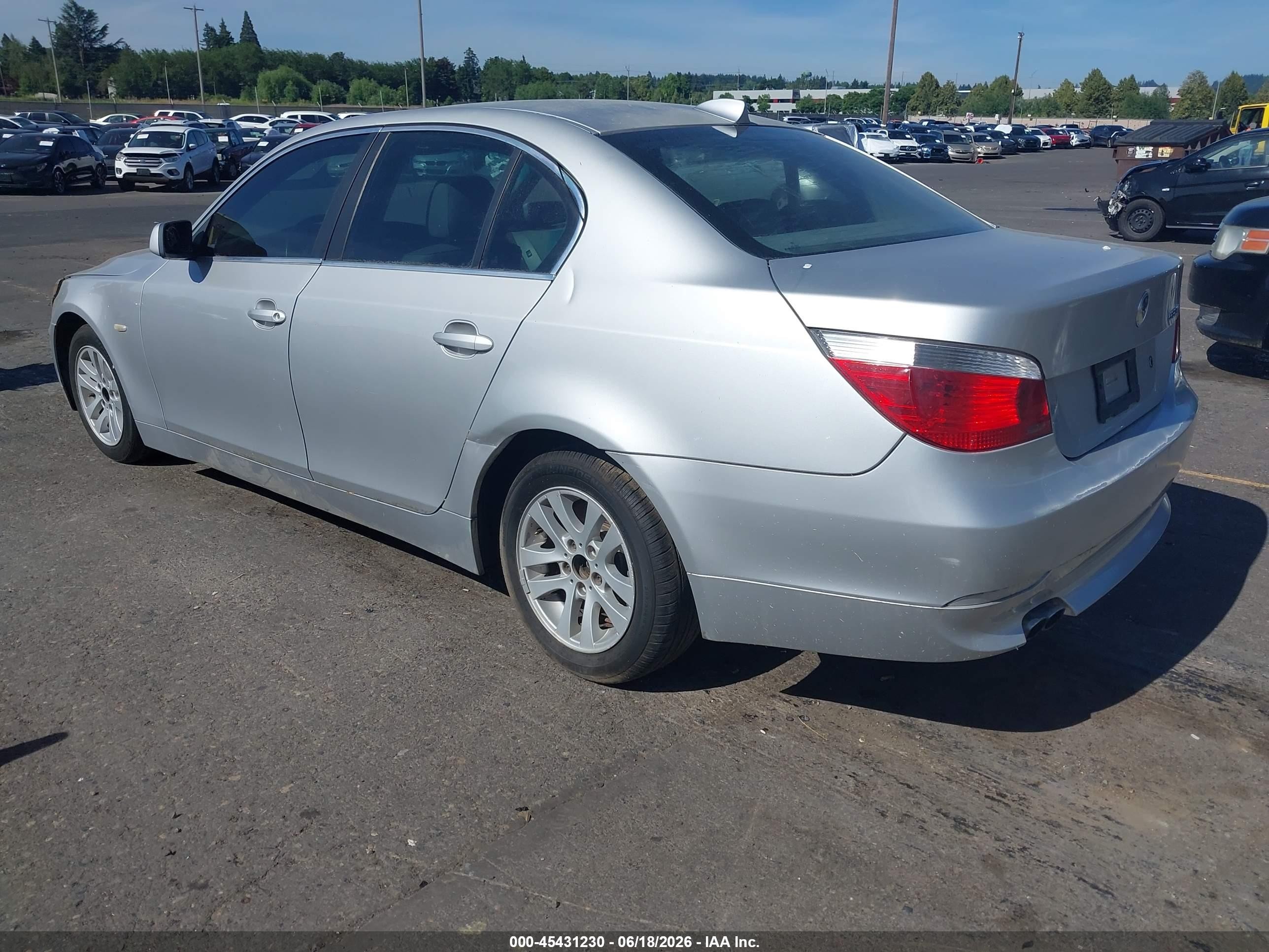 2006 Bmw 530i   Silver vin: WBANE73536CM34294