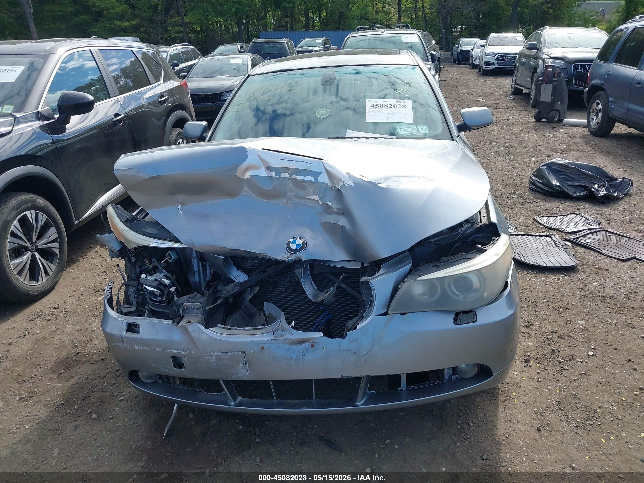 2007 Bmw 530i   Silver vin: WBANE73537CM56507