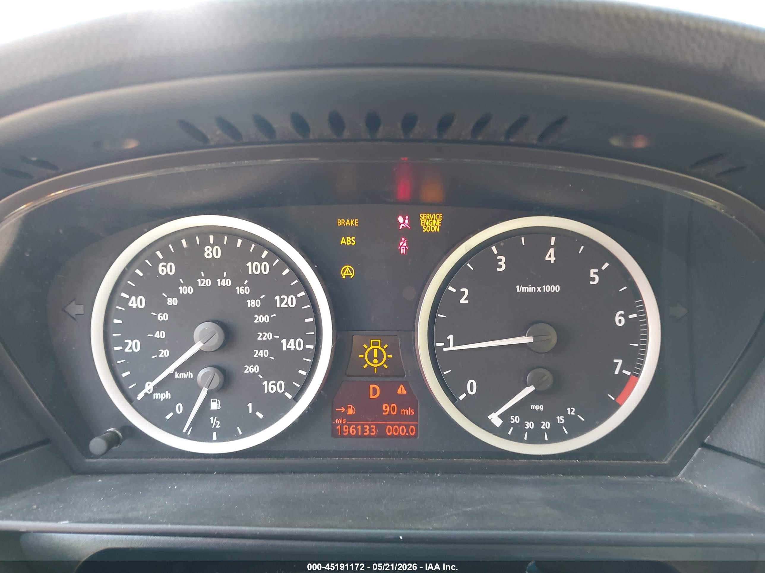 2007 Bmw 530i   Black vin: WBANE73547CM44737
