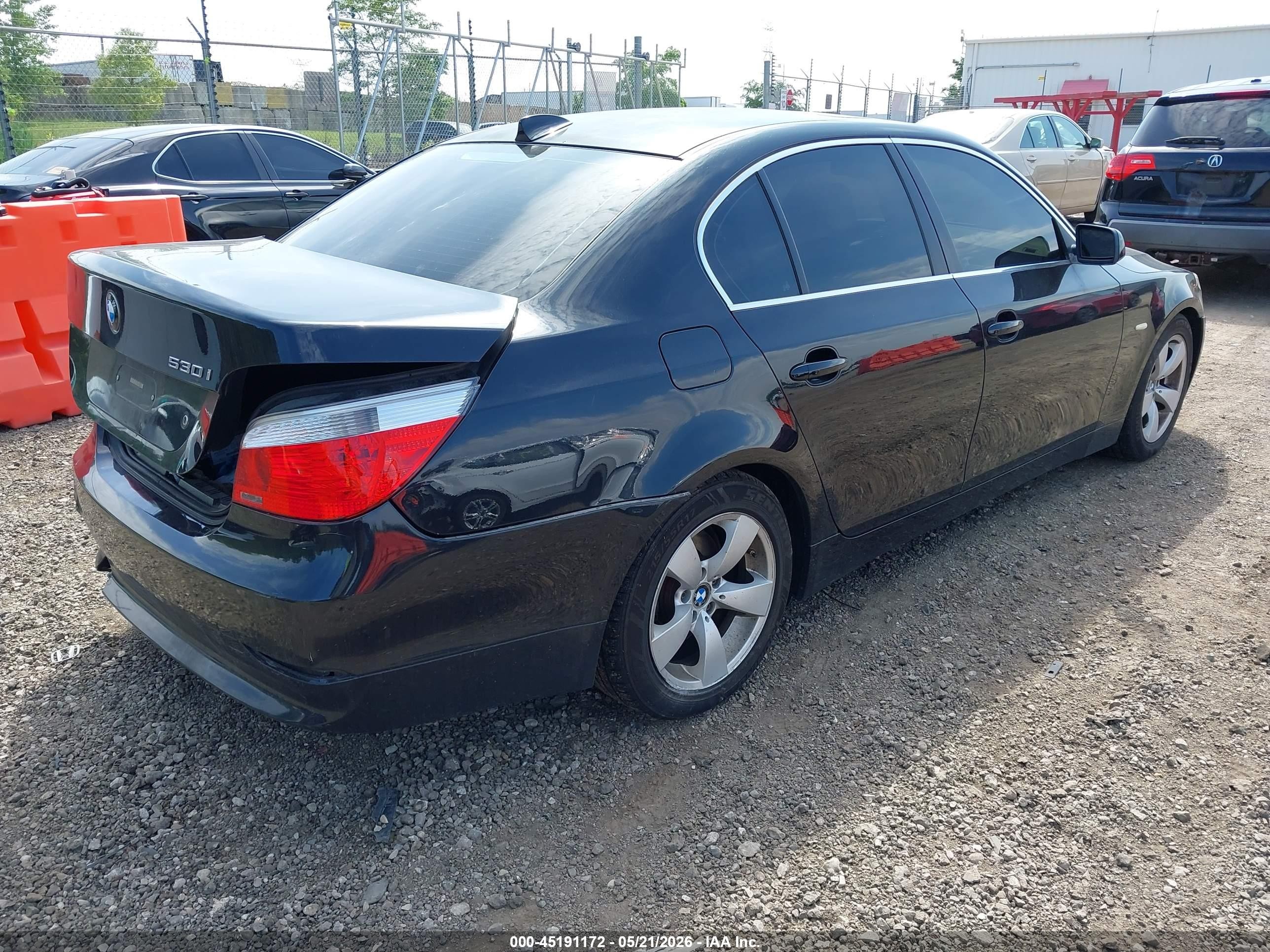 2007 Bmw 530i   Black vin: WBANE73547CM44737