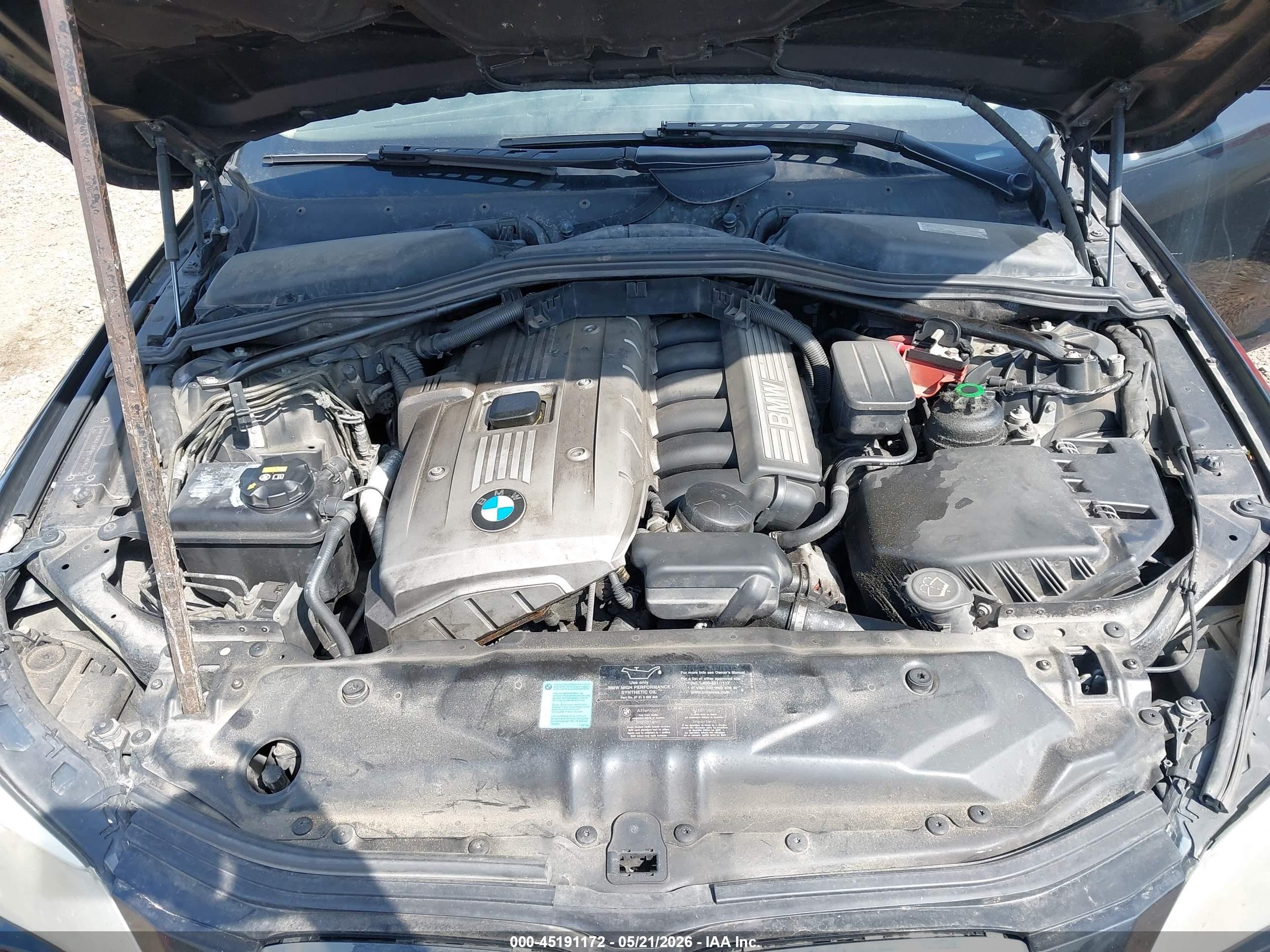 2007 Bmw 530i   Black vin: WBANE73547CM44737