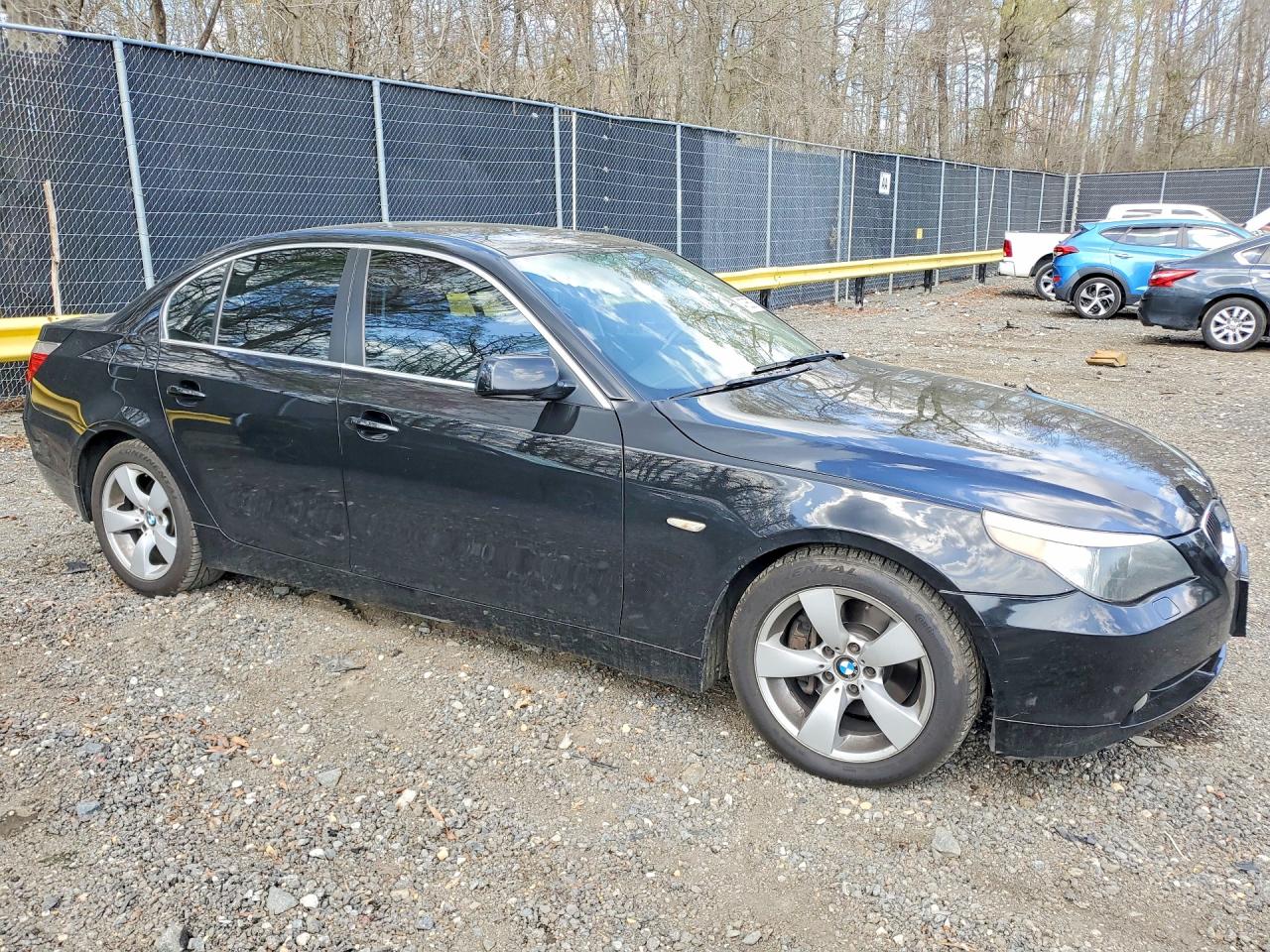 2007 Bmw 530 I Черный vin: WBANE73557CM47307