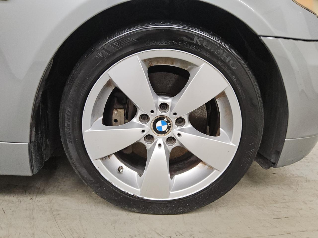 2007 Bmw 530 I Silver vin: WBANE73557CM57500 Damage: Right Front Wheel, Curb Rash, 7 To 8 Inches