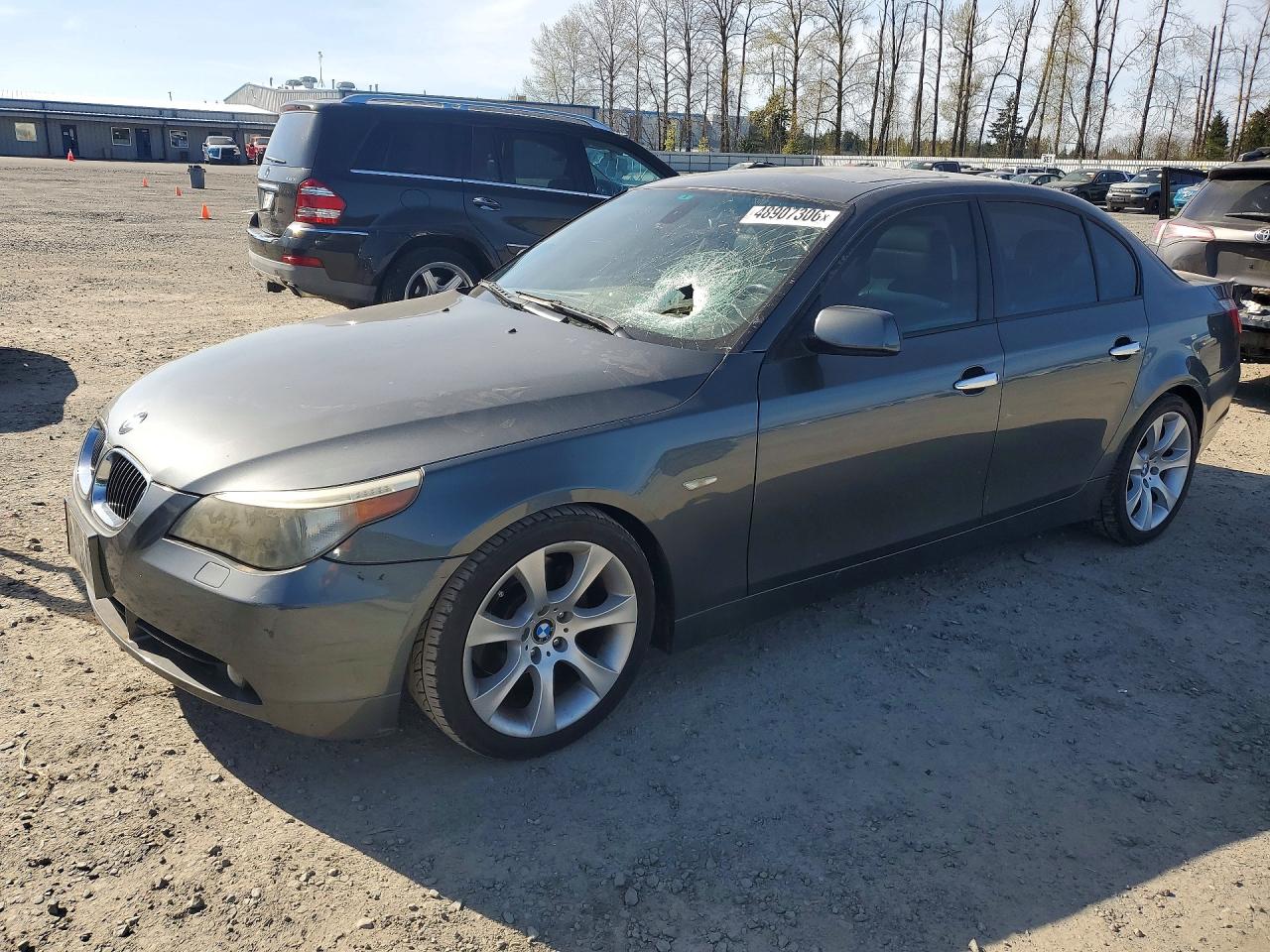 2007 Bmw 530 I Gray vin: WBANE73567CM53360