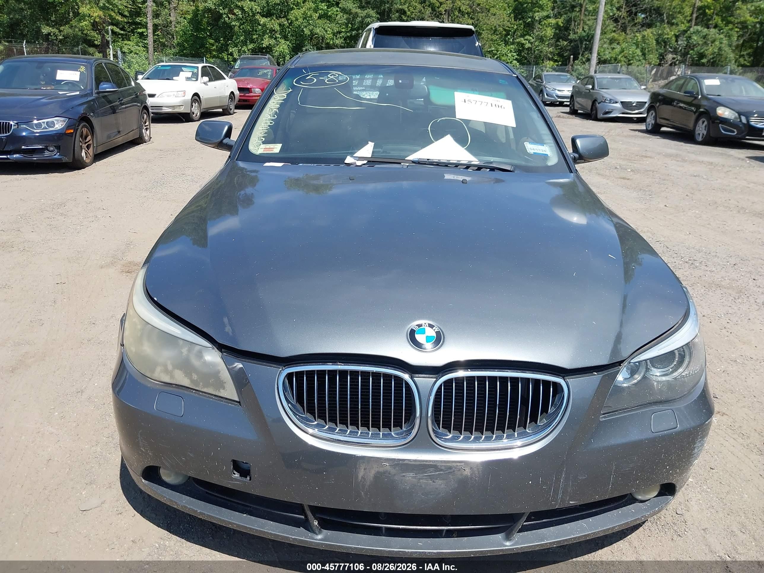 2007 Bmw 530i   Серый vin: WBANE73567CM55710