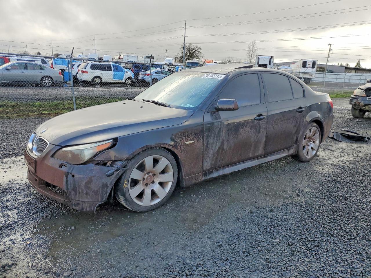 2007 Bmw 530 I Черный vin: WBANE73567CM57778