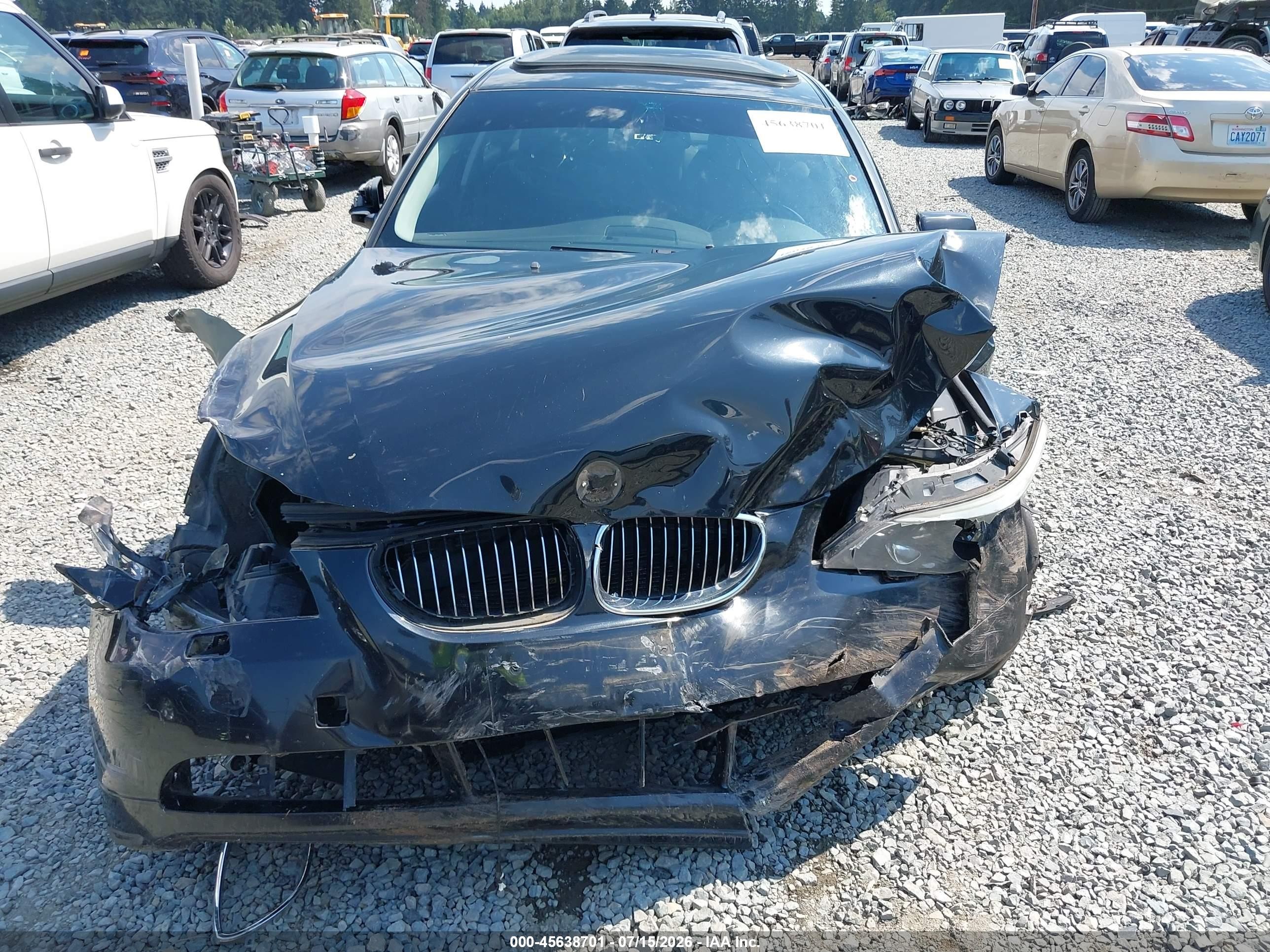 2007 Bmw 530i   Black vin: WBANE73597CM50971