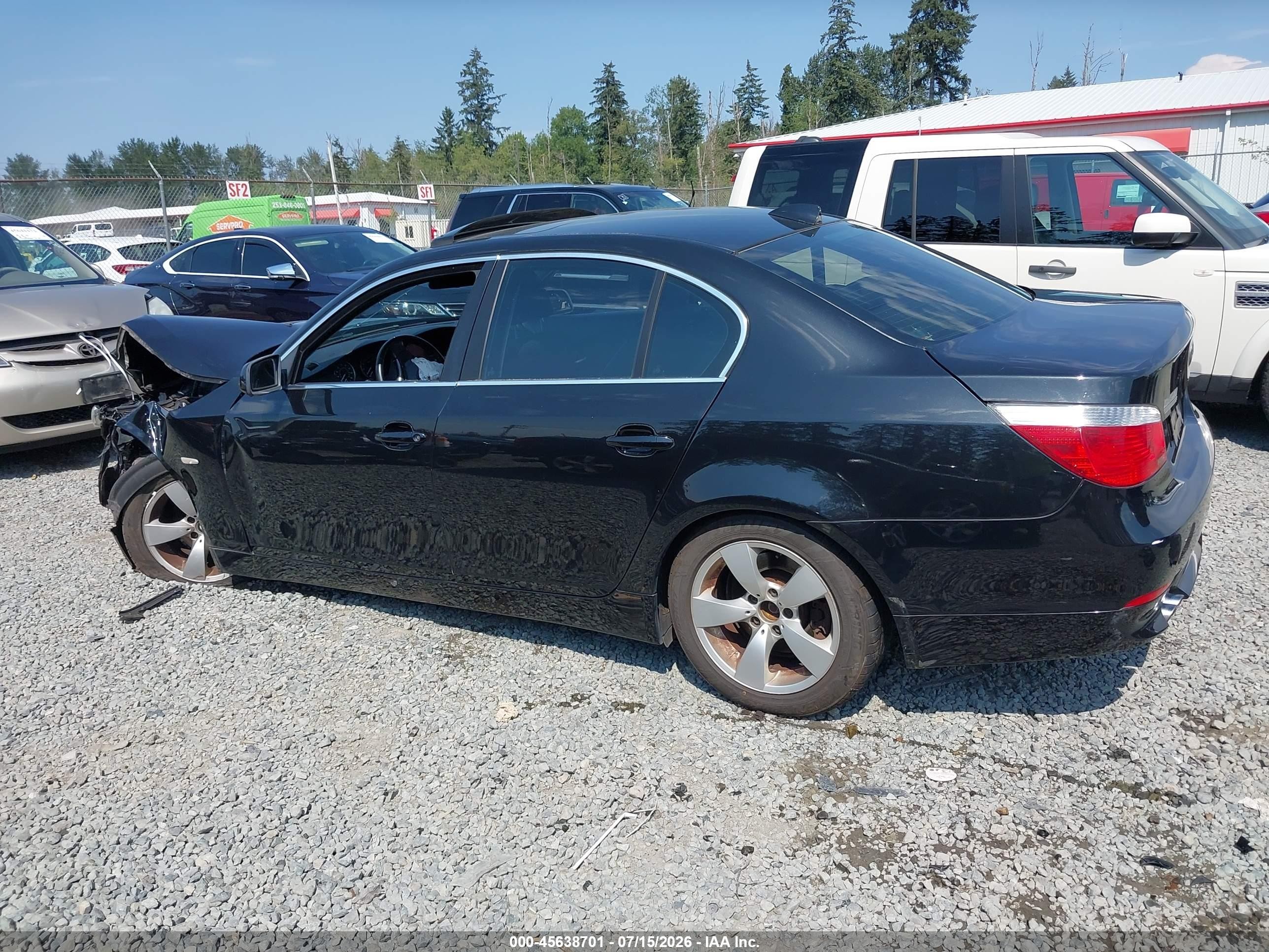 2007 Bmw 530i   Black vin: WBANE73597CM50971