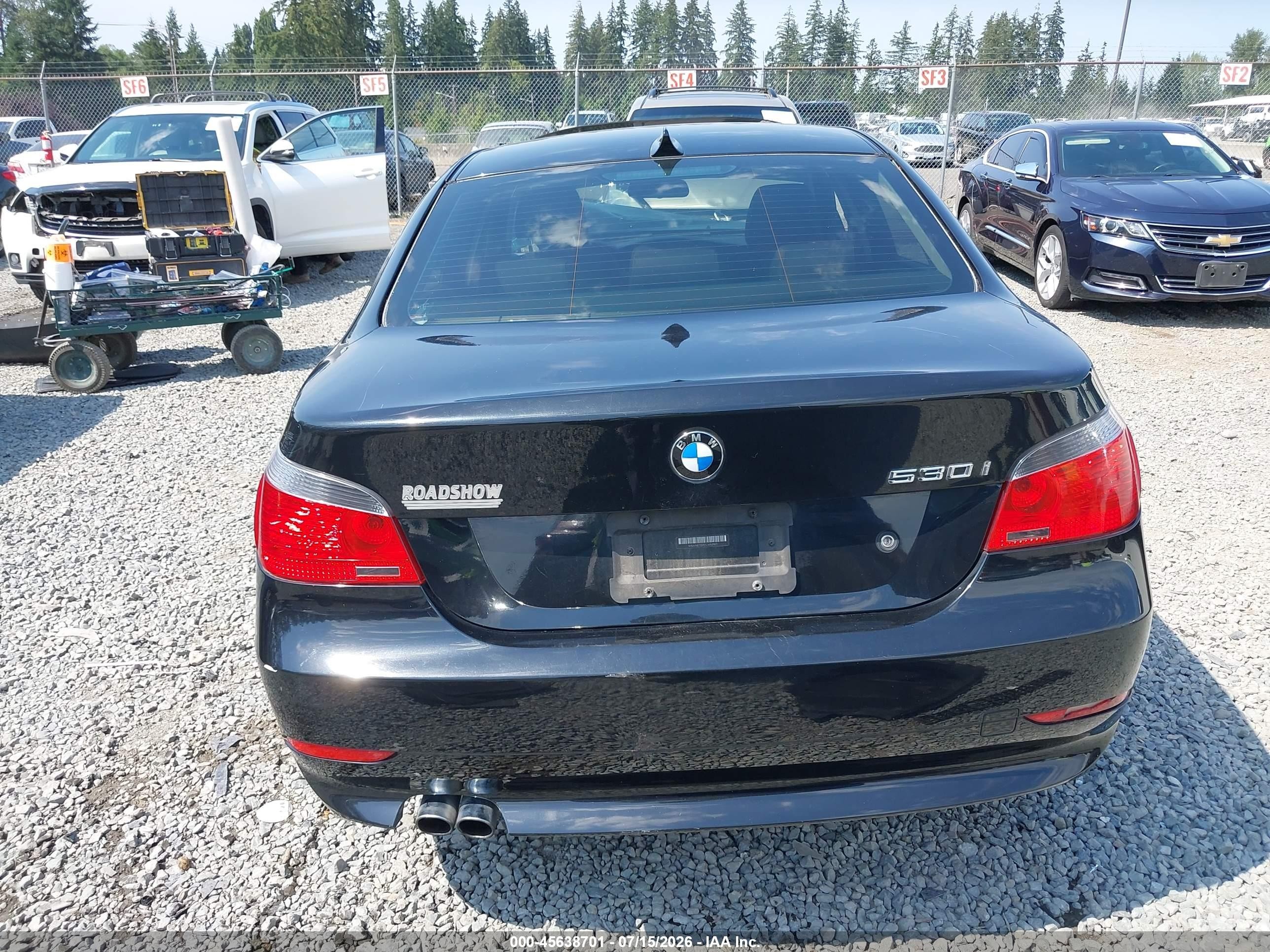 2007 Bmw 530i   Black vin: WBANE73597CM50971