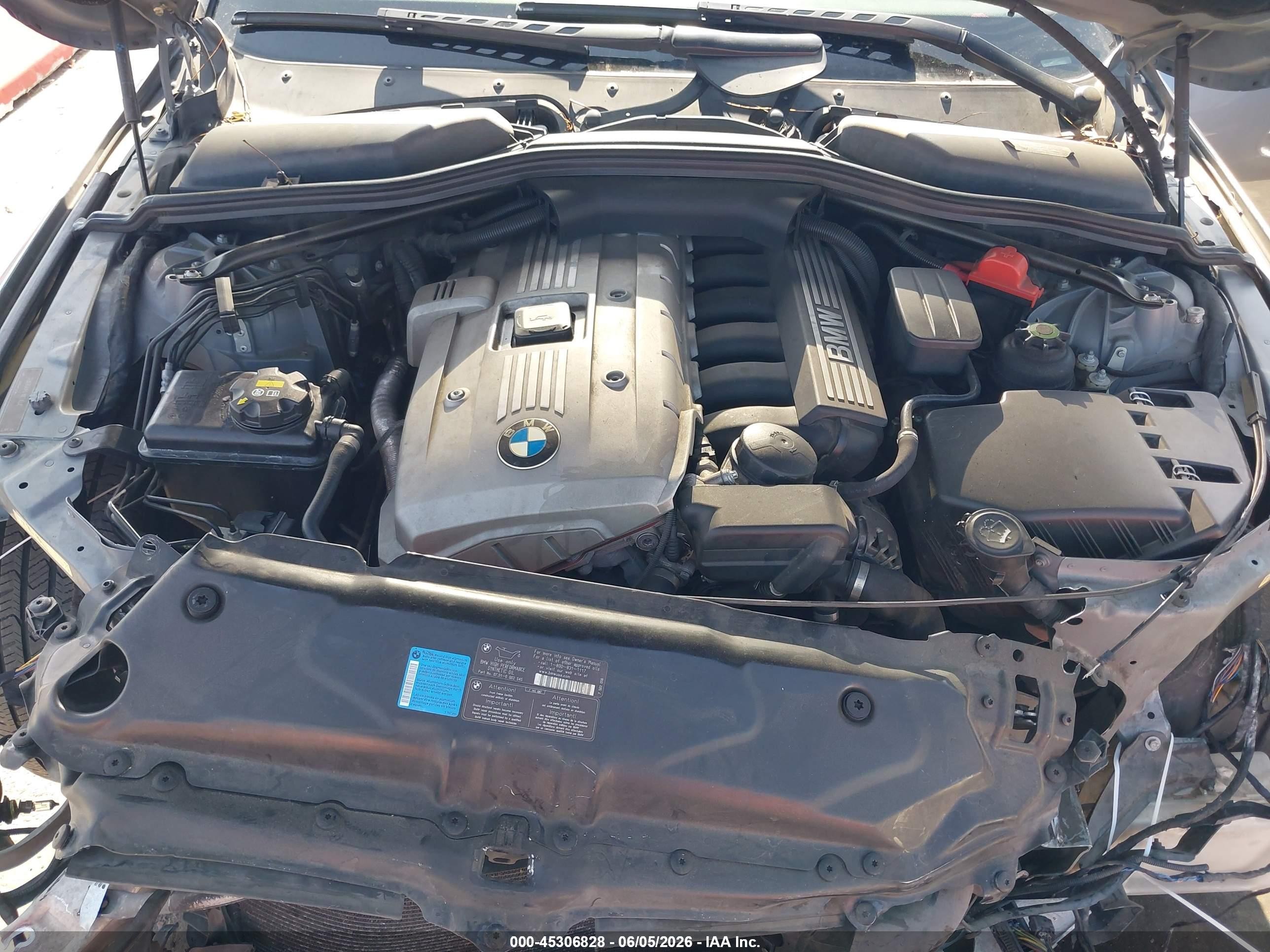 2007 Bmw 530i   Серебряный vin: WBANE73597CM54650