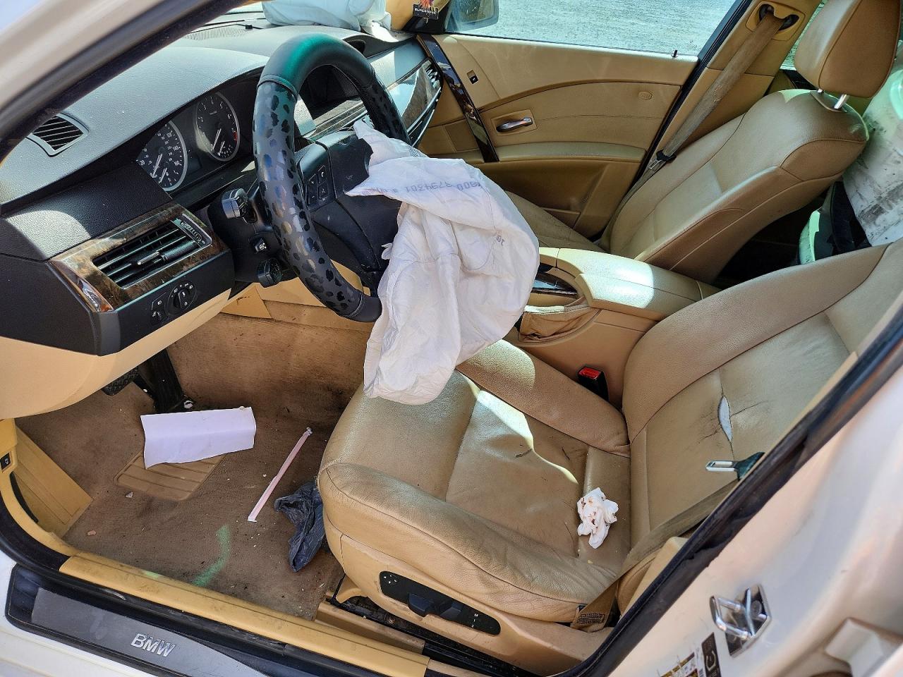 2006 Bmw 530 I White vin: WBANE735X6CM41551