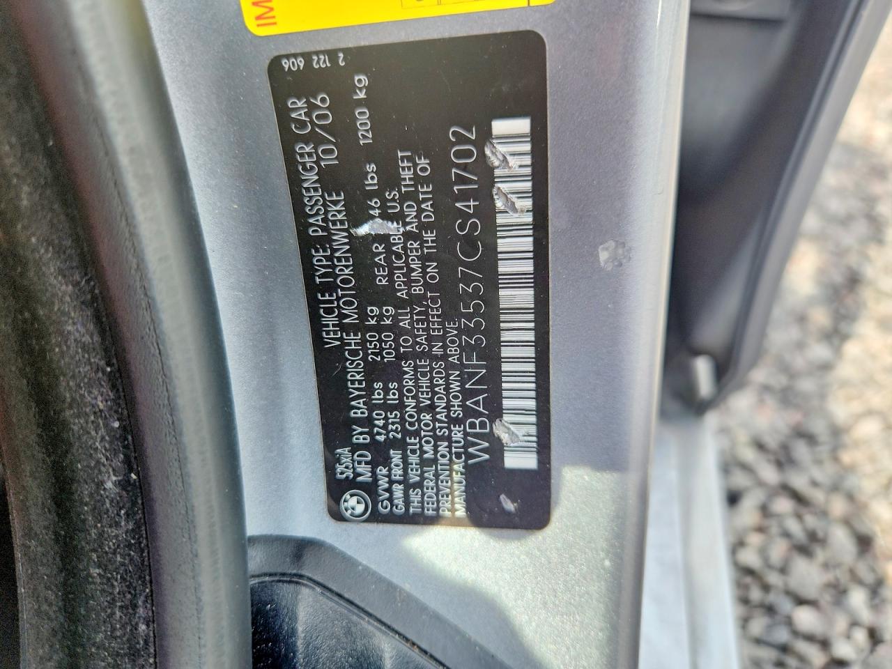 2007 Bmw 525 Xi Silver vin: WBANF33537CS41702