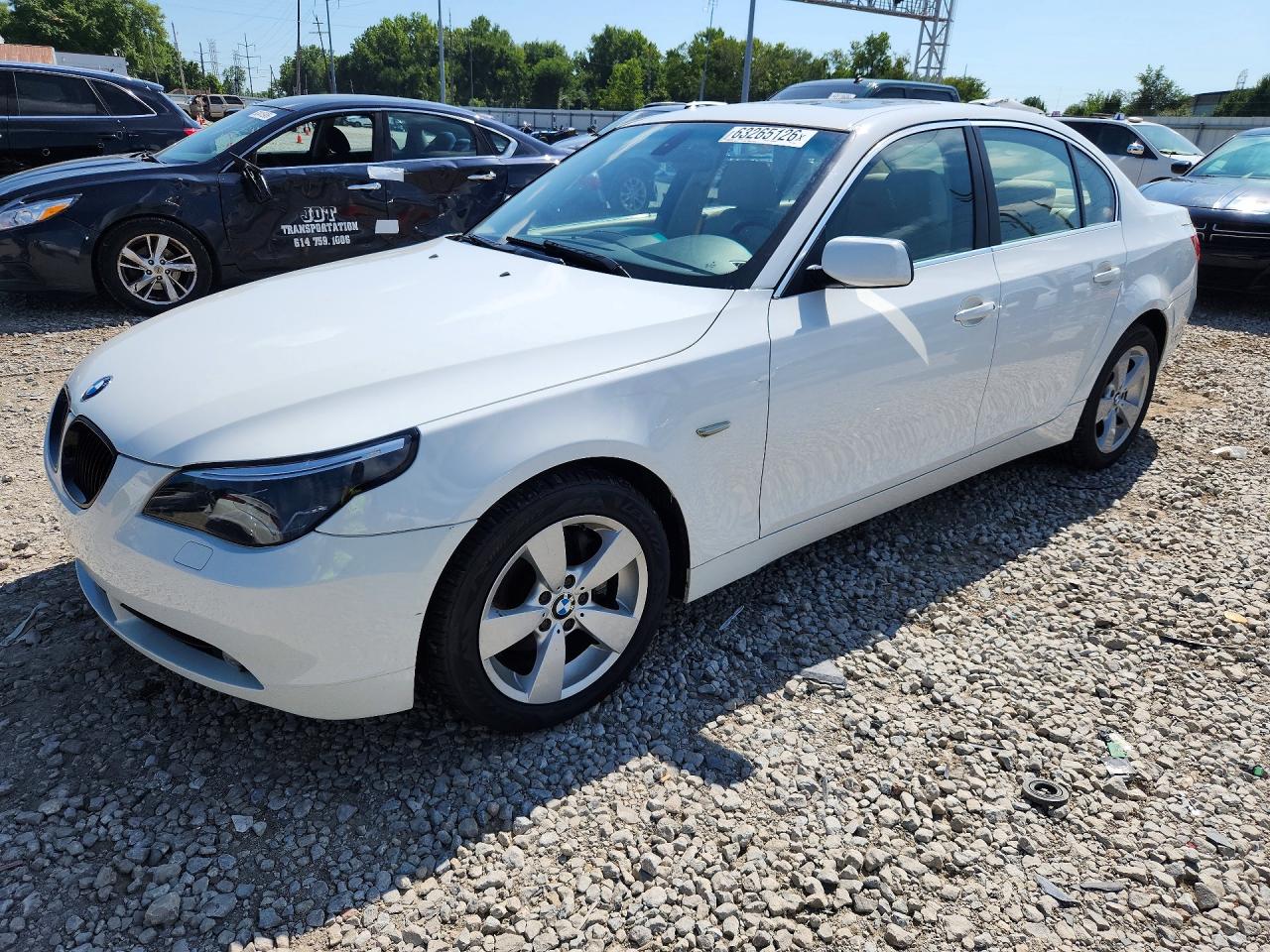 2007 Bmw 525 Xi White vin: WBANF335X7CS41454
