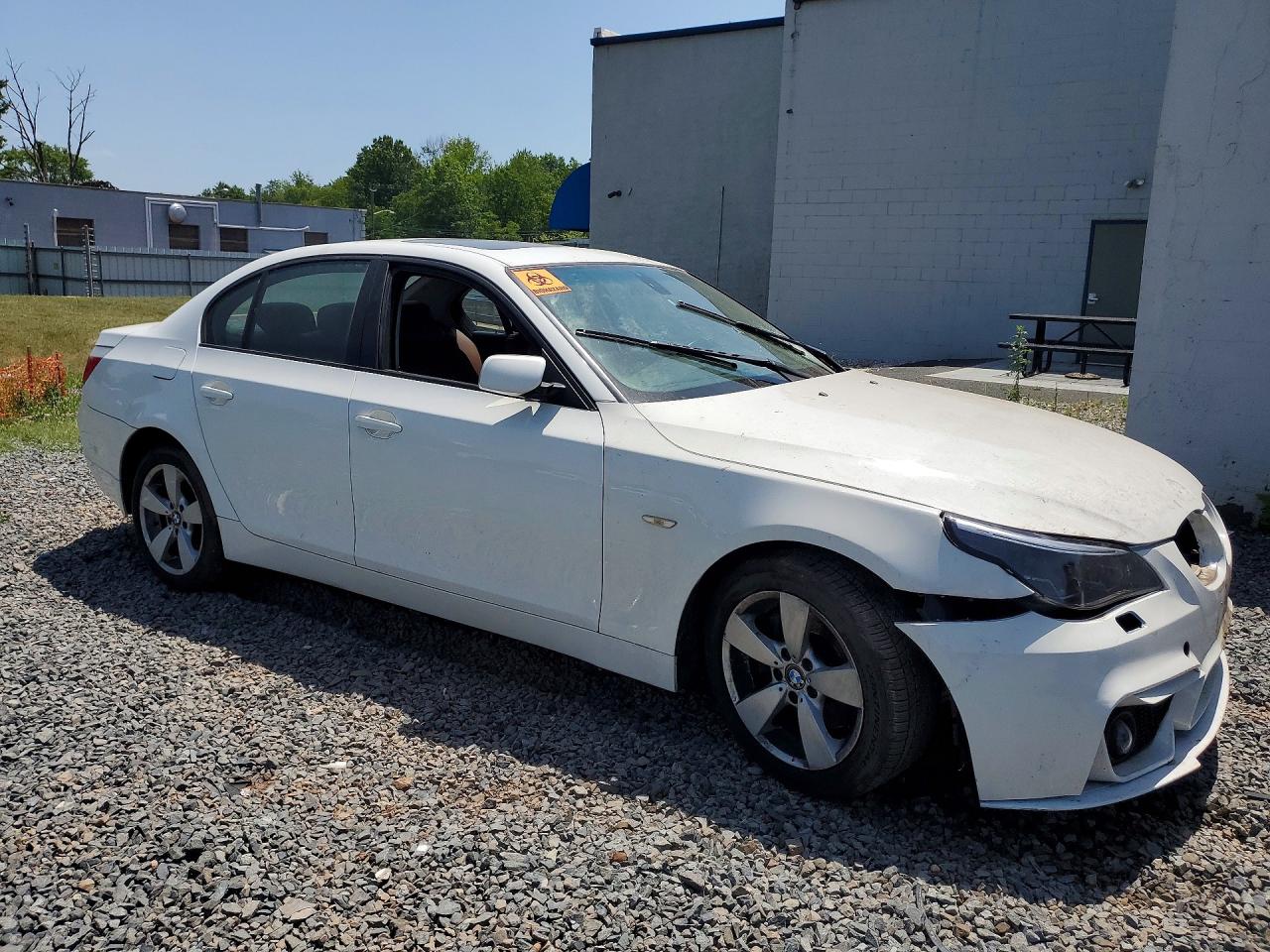 2007 Bmw 530 Xi White vin: WBANF73517CU23762