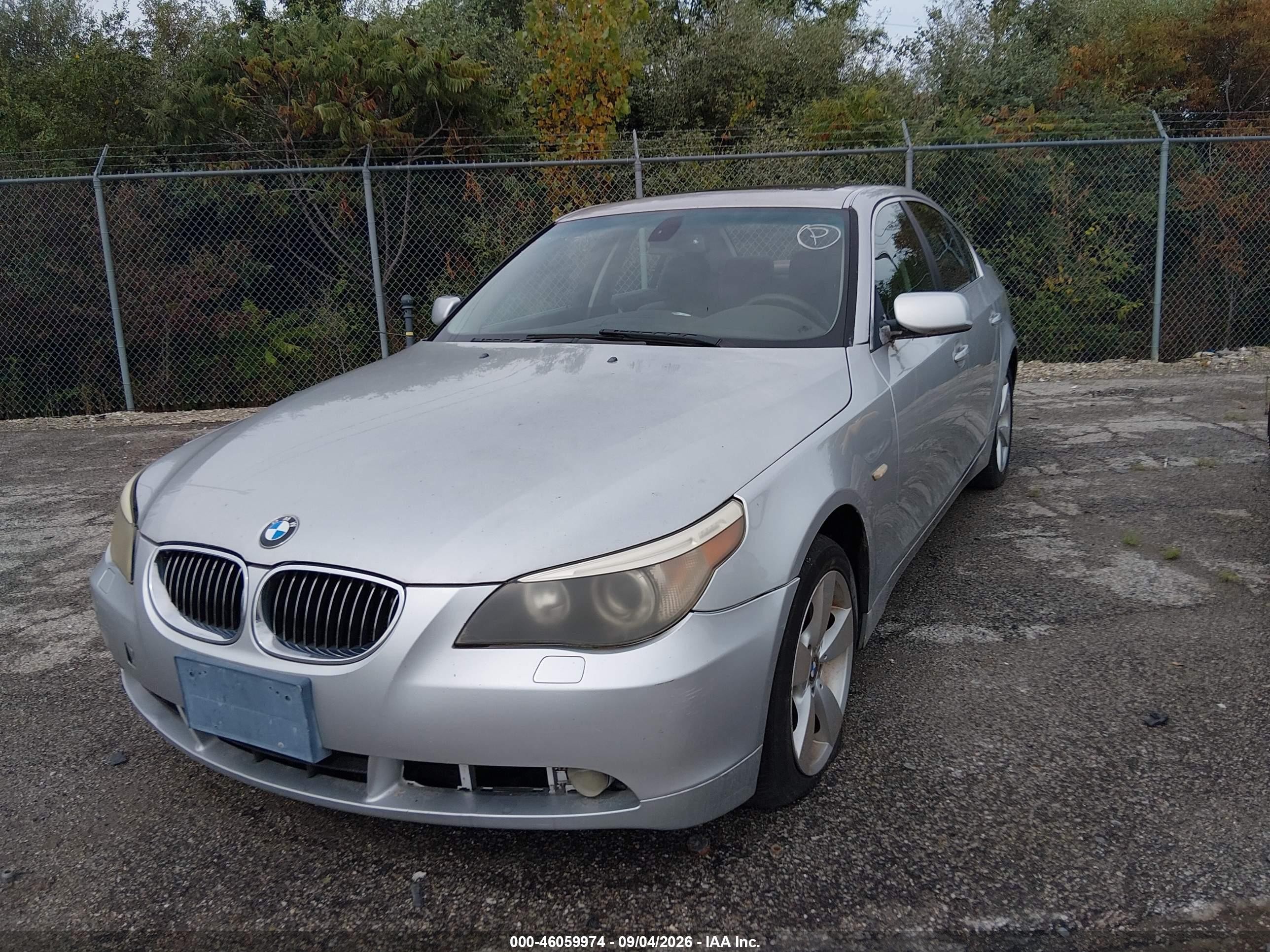 2007 Bmw 530xi   Silver vin: WBANF73587CU25010