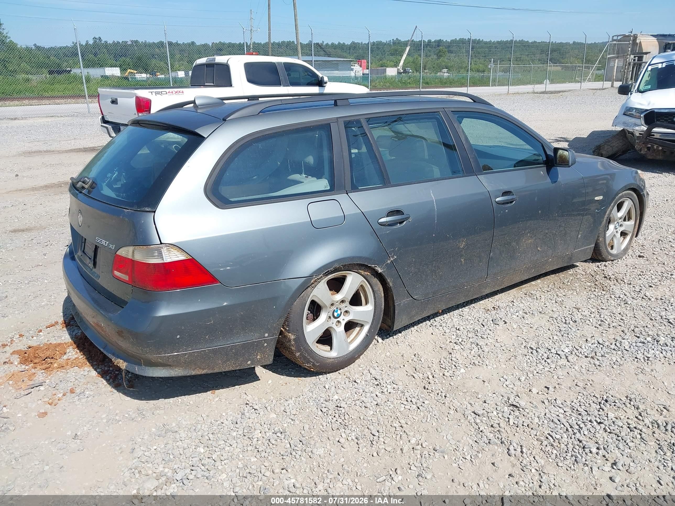 2007 Bmw 530xit   Gray vin: WBANN73567B799320