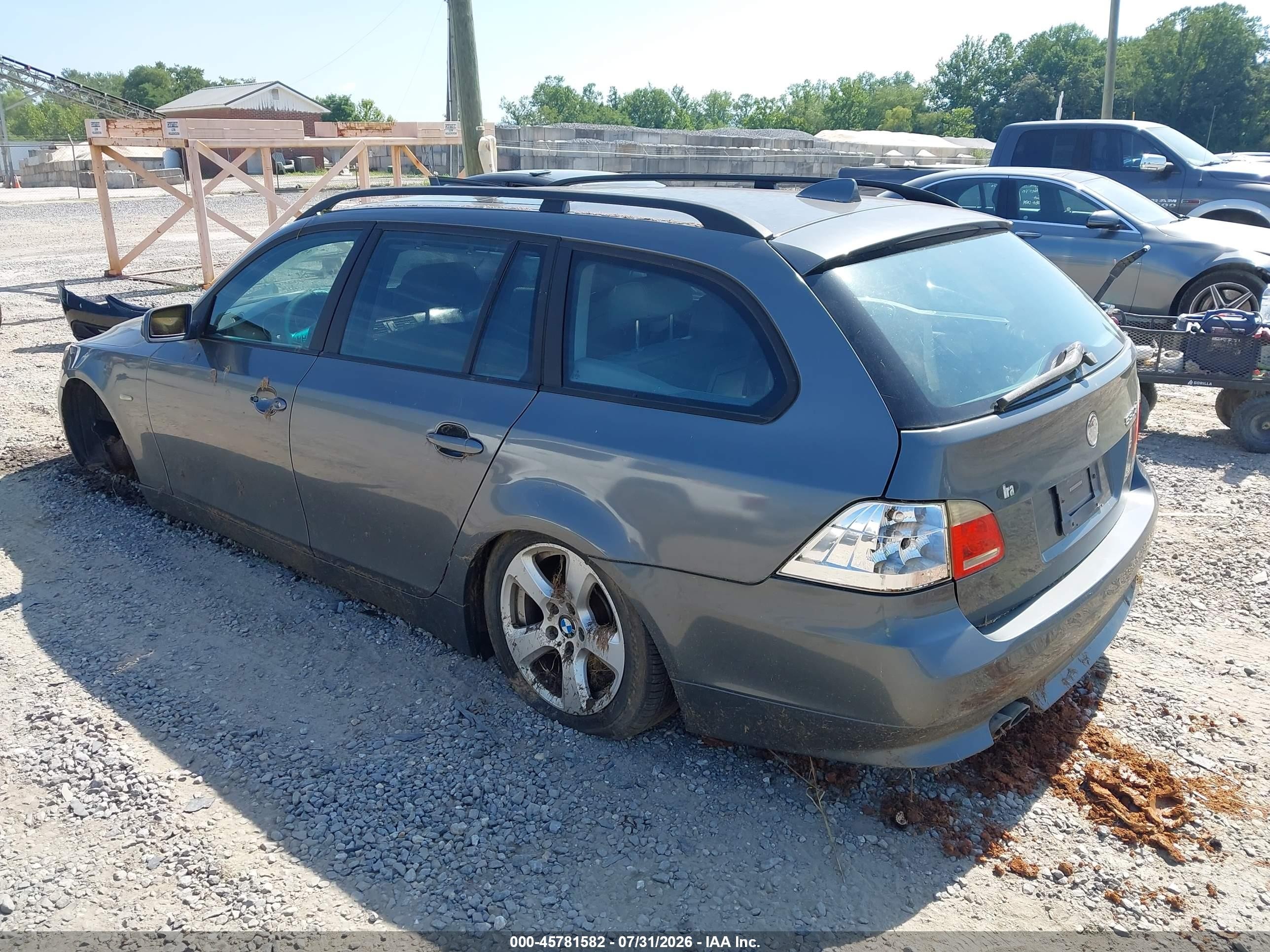 2007 Bmw 530xit   Gray vin: WBANN73567B799320