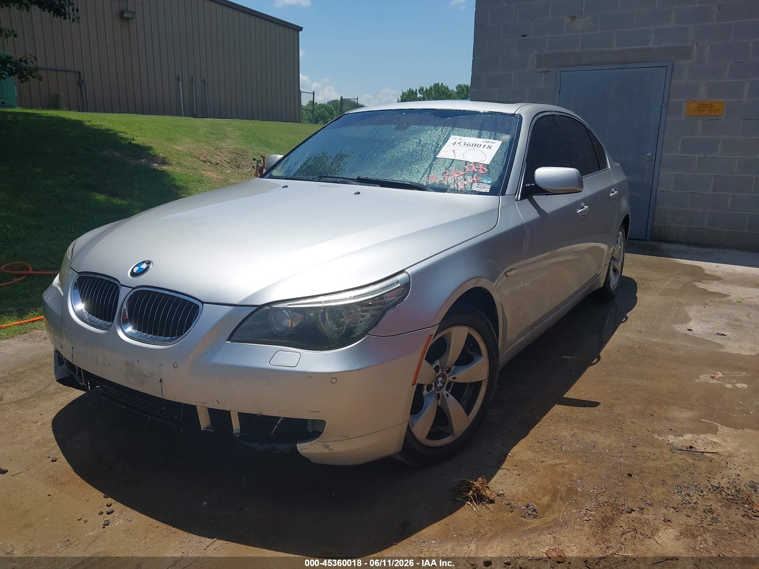 2008 Bmw 528i   Silver vin: WBANU53508CT07285
