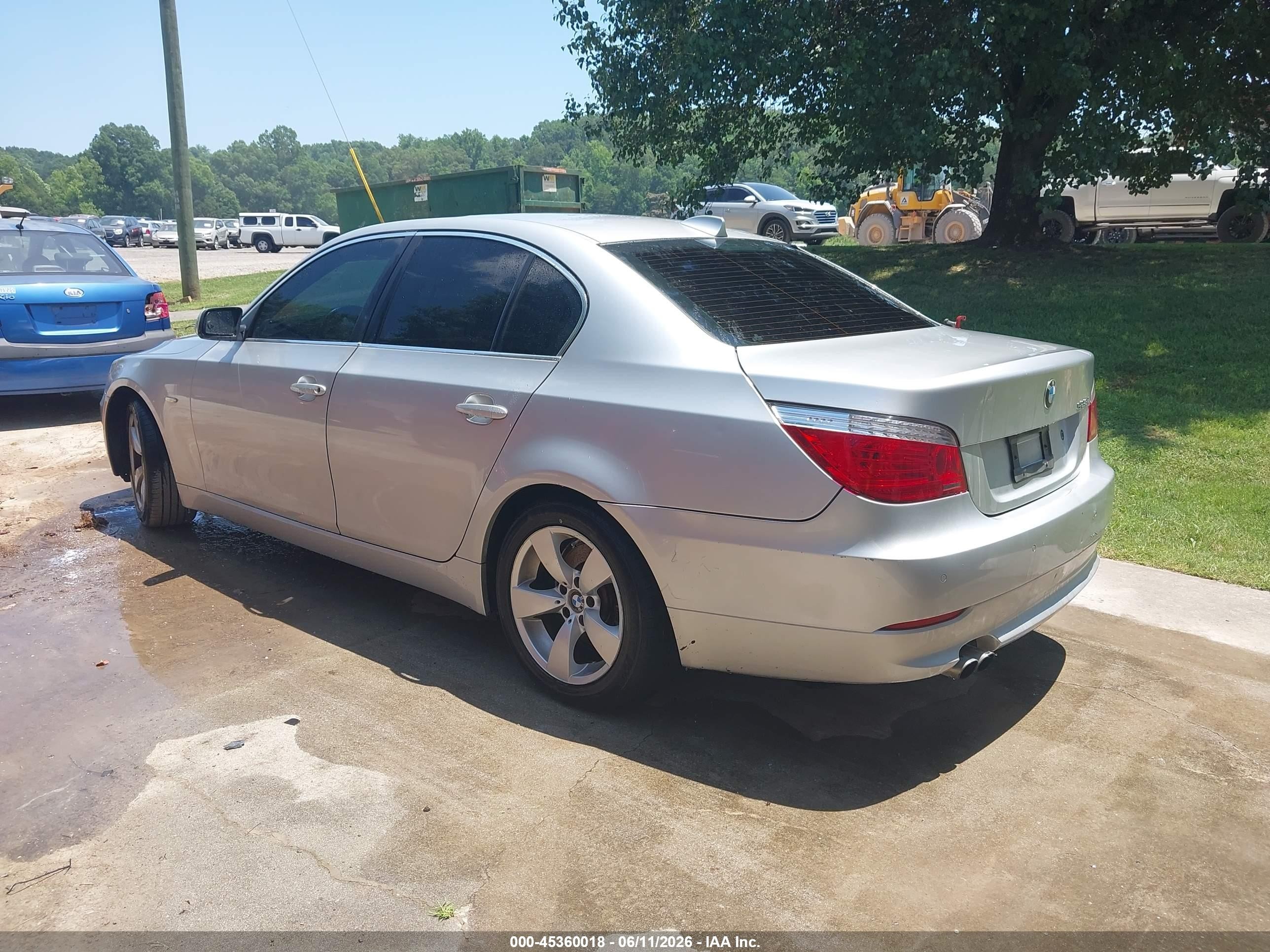 2008 Bmw 528i   Silver vin: WBANU53508CT07285