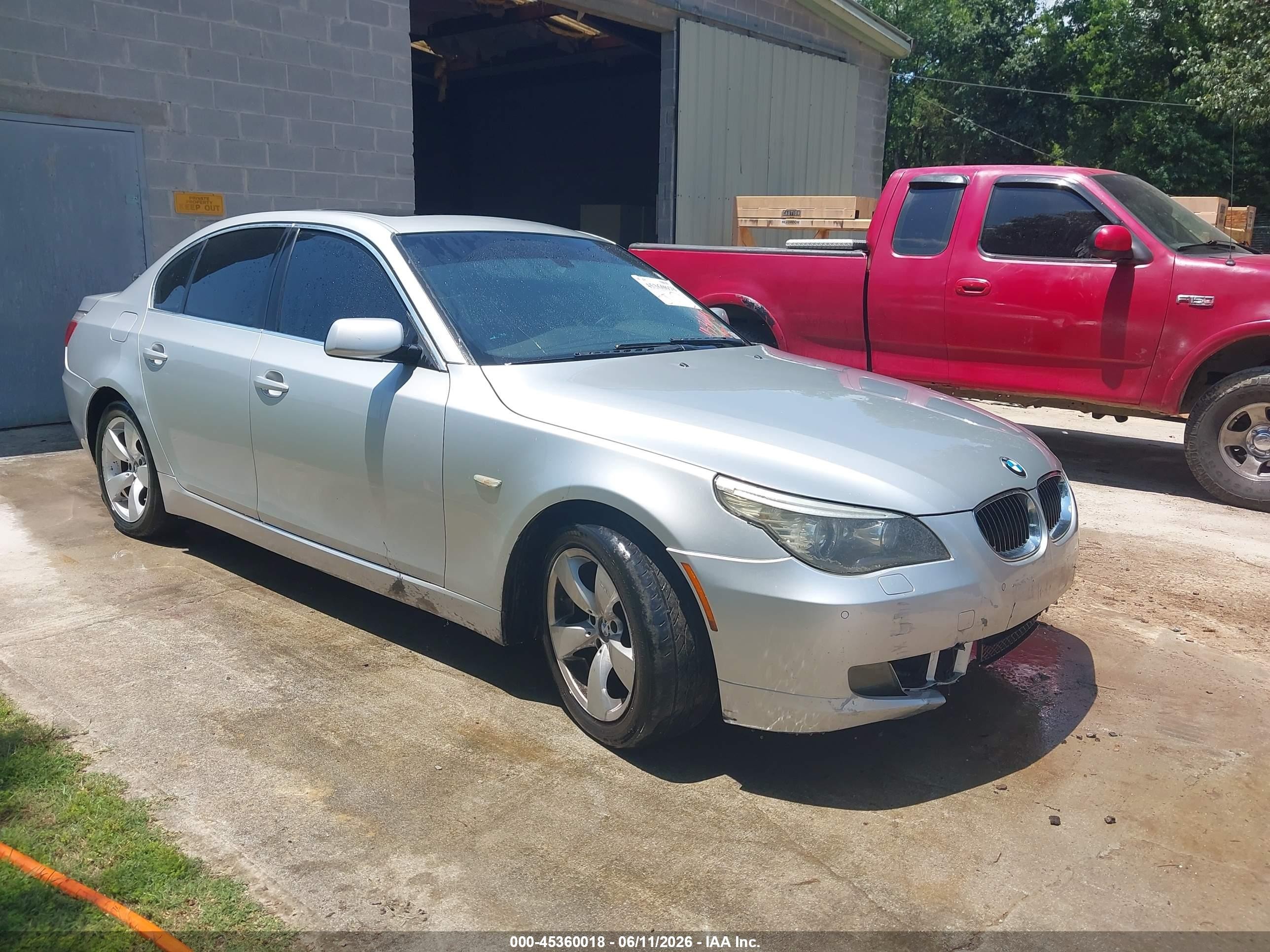 2008 Bmw 528i   Silver vin: WBANU53508CT07285