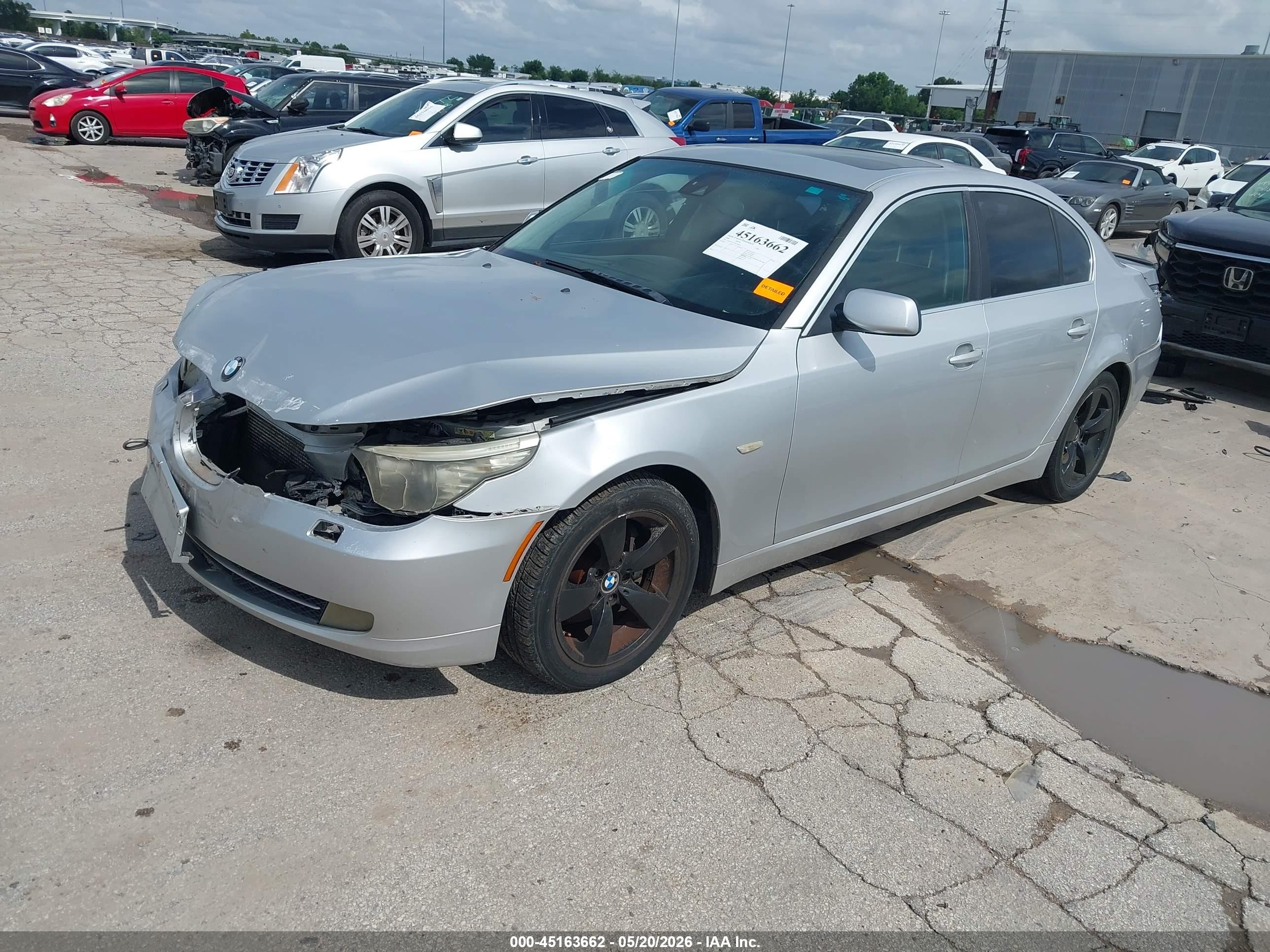 2008 Bmw 528i Silver vin: WBANU53518CT08655
