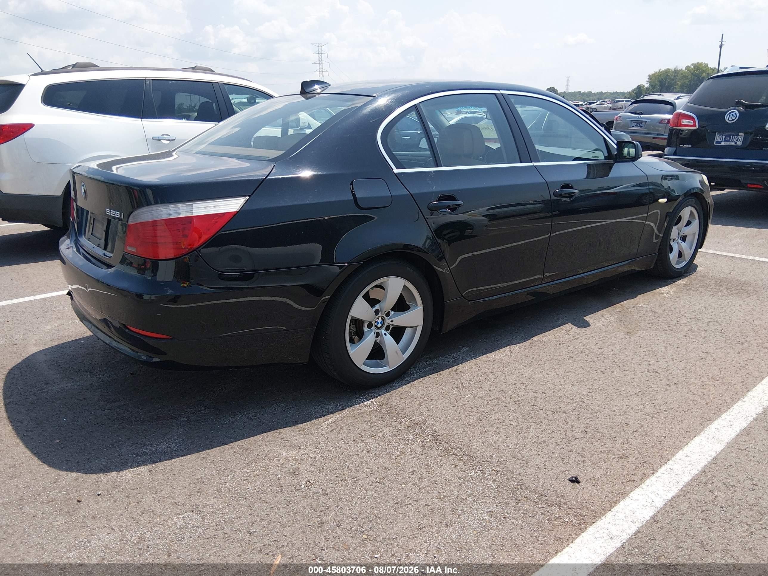 2008 Bmw 528i   Черный vin: WBANU53518CT12351
