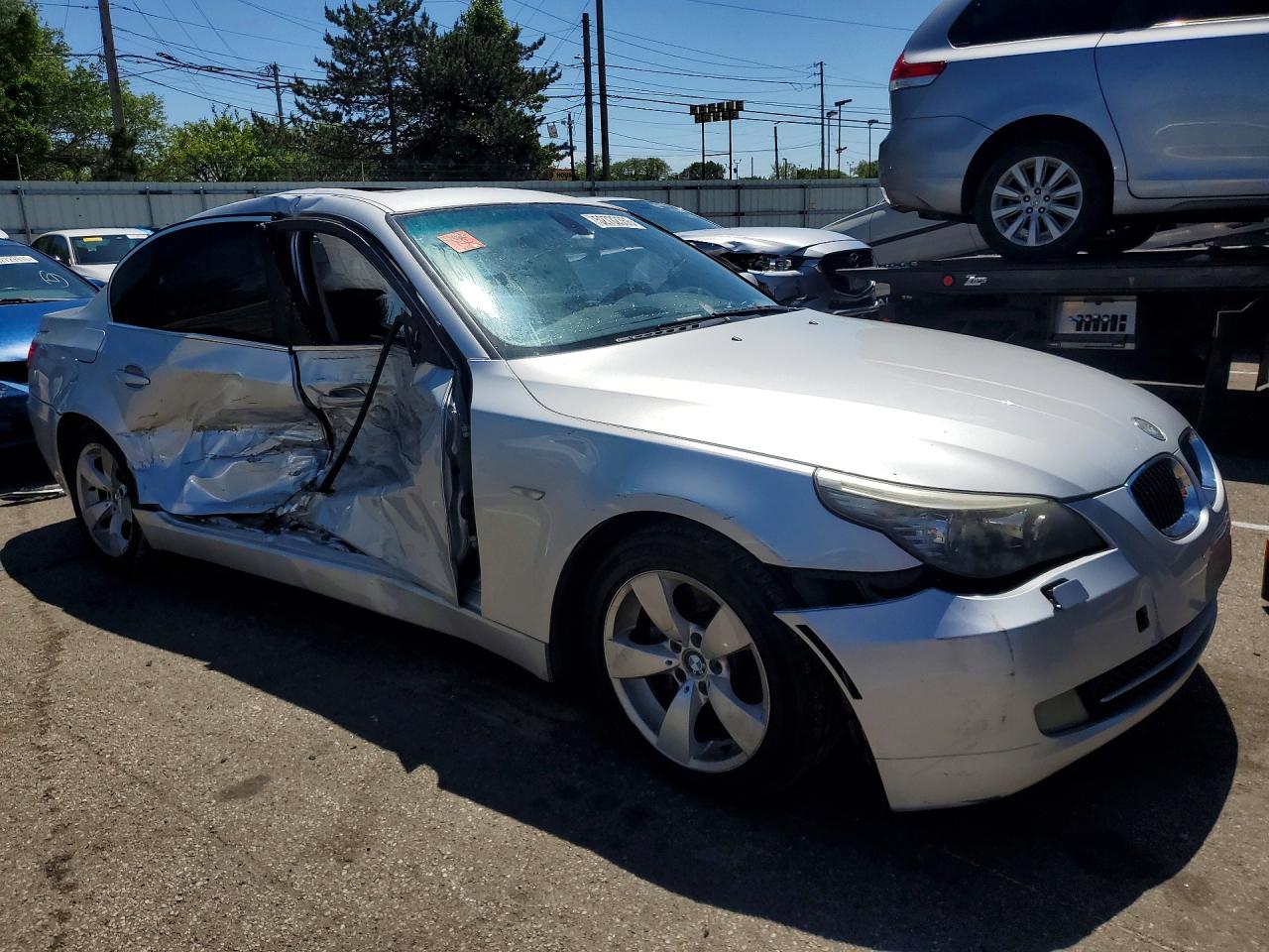 2008 Bmw 528 I Silver vin: WBANU53578CT03282