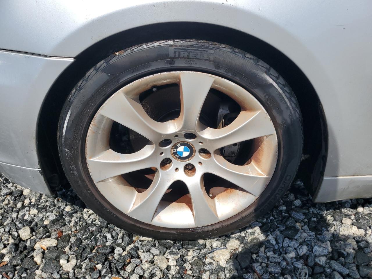2008 Bmw 528 I Silver vin: WBANU535X8CT11957 Damage: Left Front Wheel, Curb Rash, > 12 Inches