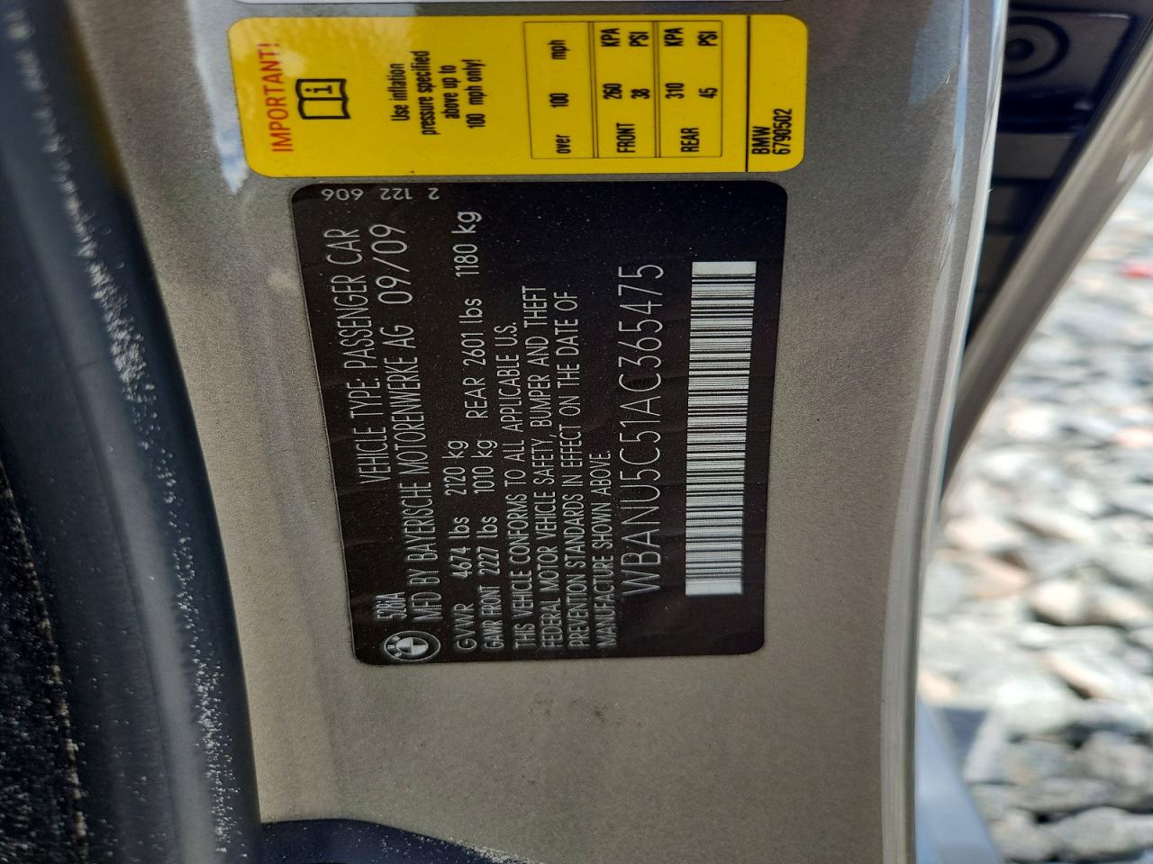 2010 Bmw 528 I Tan vin: WBANU5C51AC365475