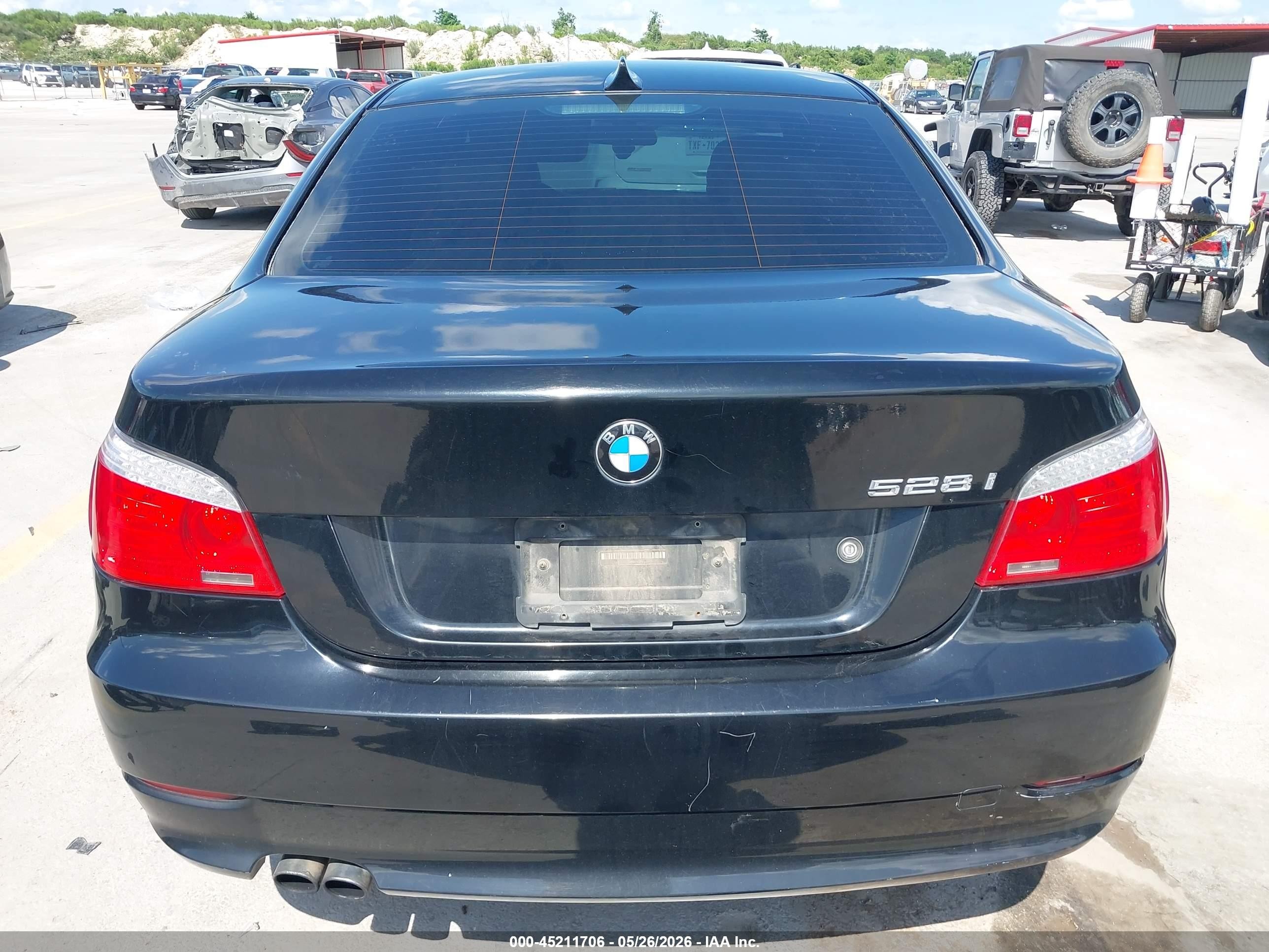 2010 Bmw 528i   Black vin: WBANU5C55AC366337