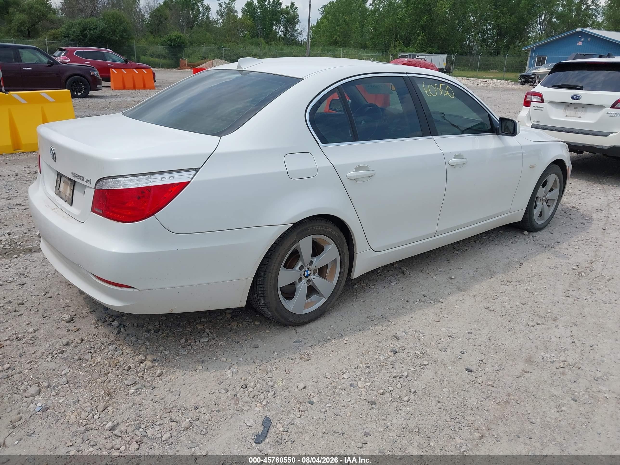 2008 Bmw 528xi   White vin: WBANV13528CZ53496