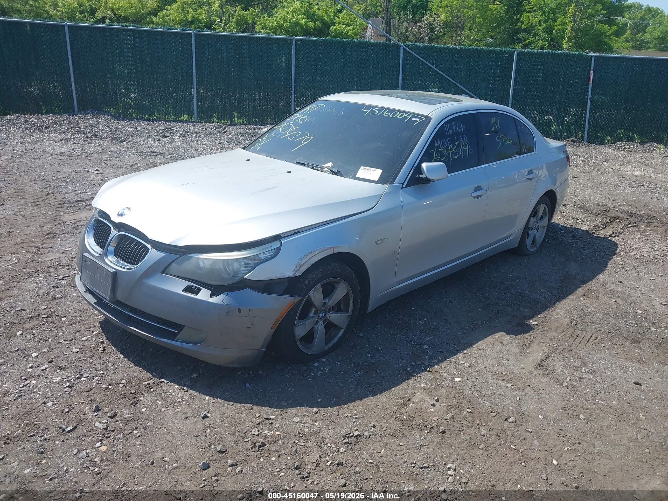 2008 Bmw 528xi   Silver vin: WBANV13528CZ56785