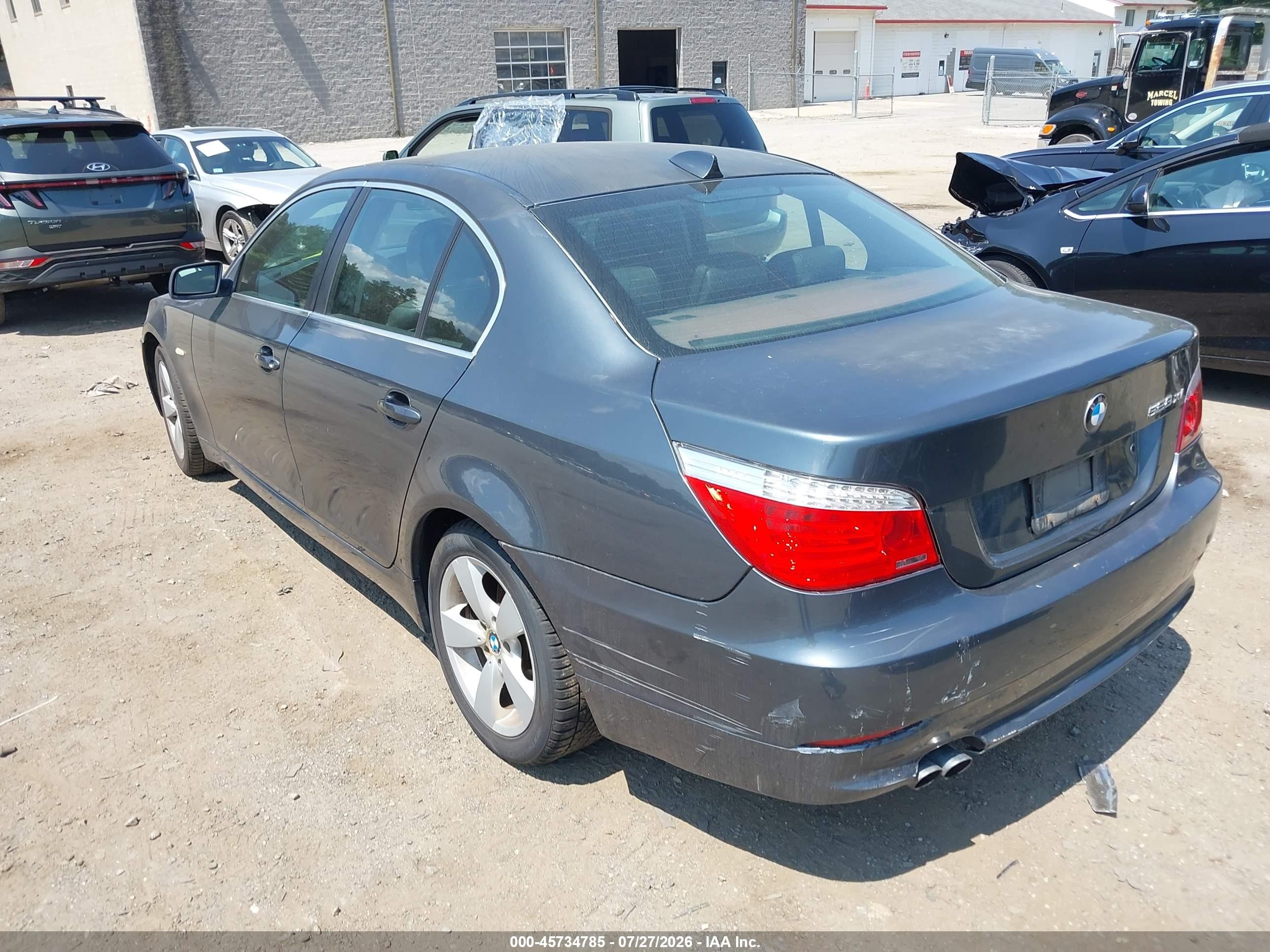 2008 Bmw 528xi   Серый vin: WBANV13598CZ53589