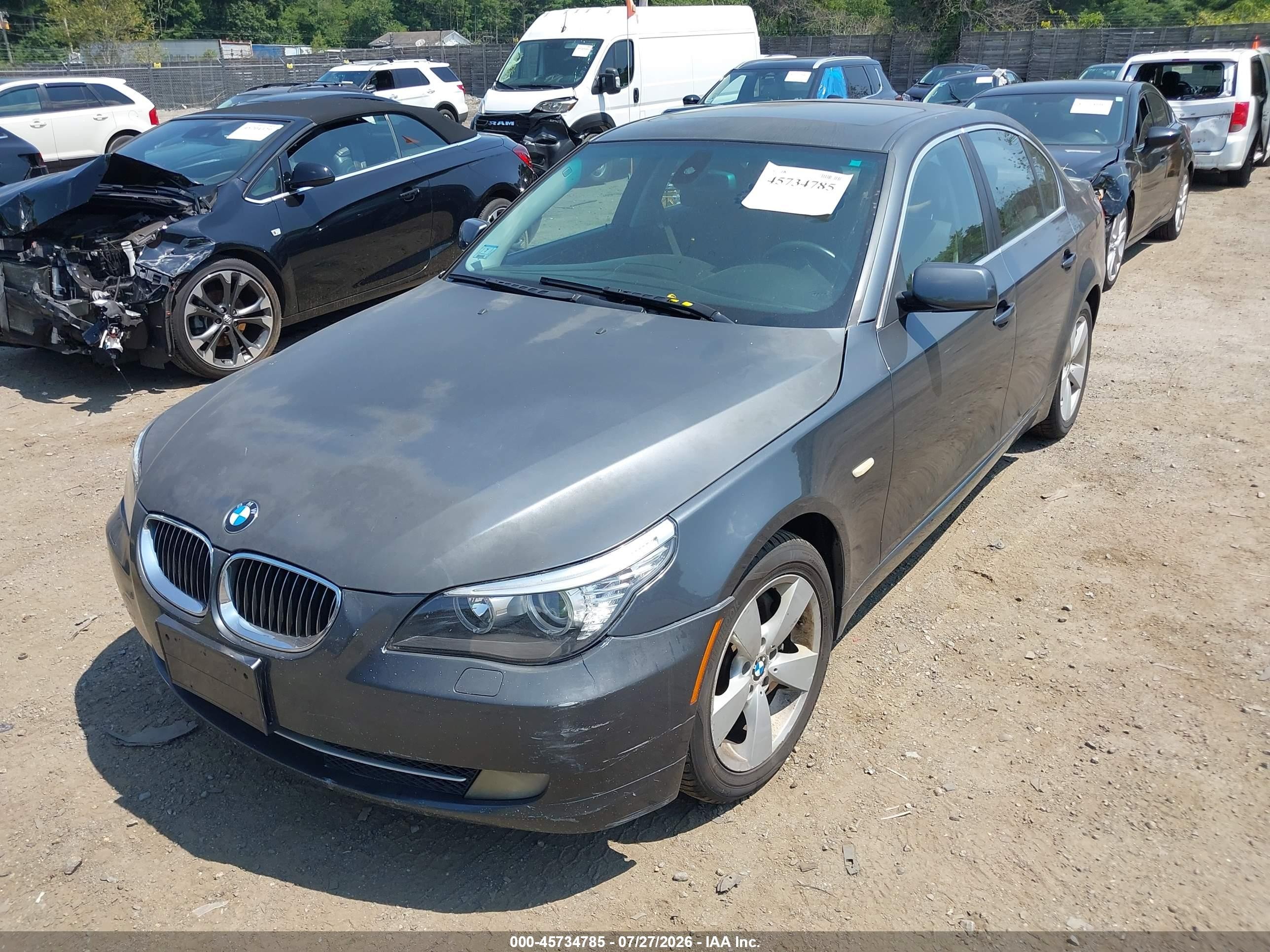 2008 Bmw 528xi   Серый vin: WBANV13598CZ53589